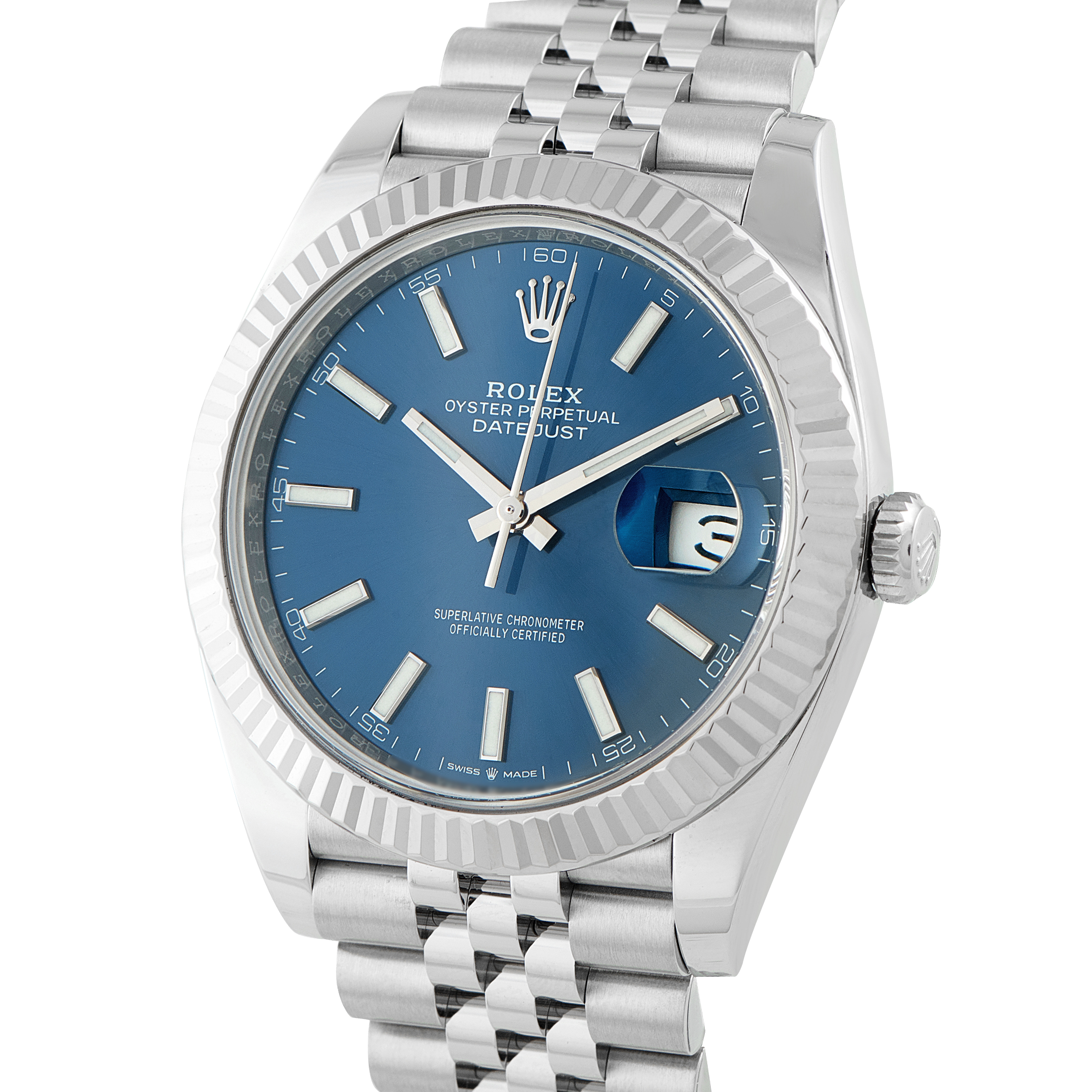 Rolex Datejust 41 Blue Dial Steel Jubilee Watch 126334 - Image 2