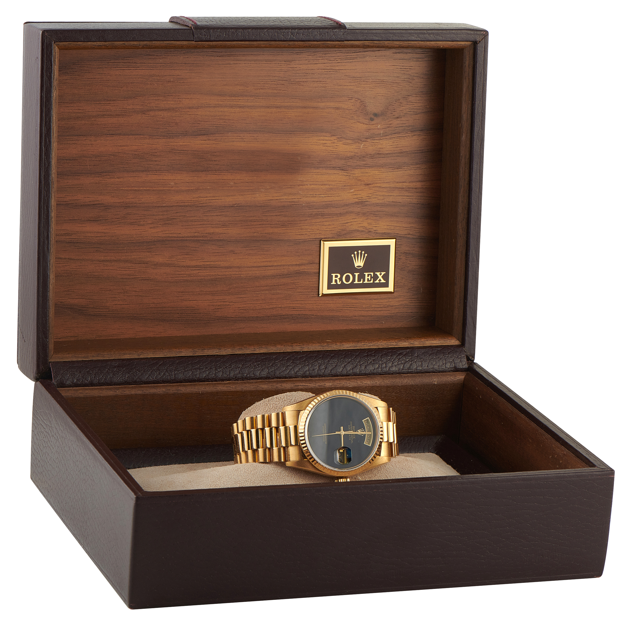 Rolex Day-Date 36 Onyx Dial Yellow Gold President Watch 18238 - Image 5