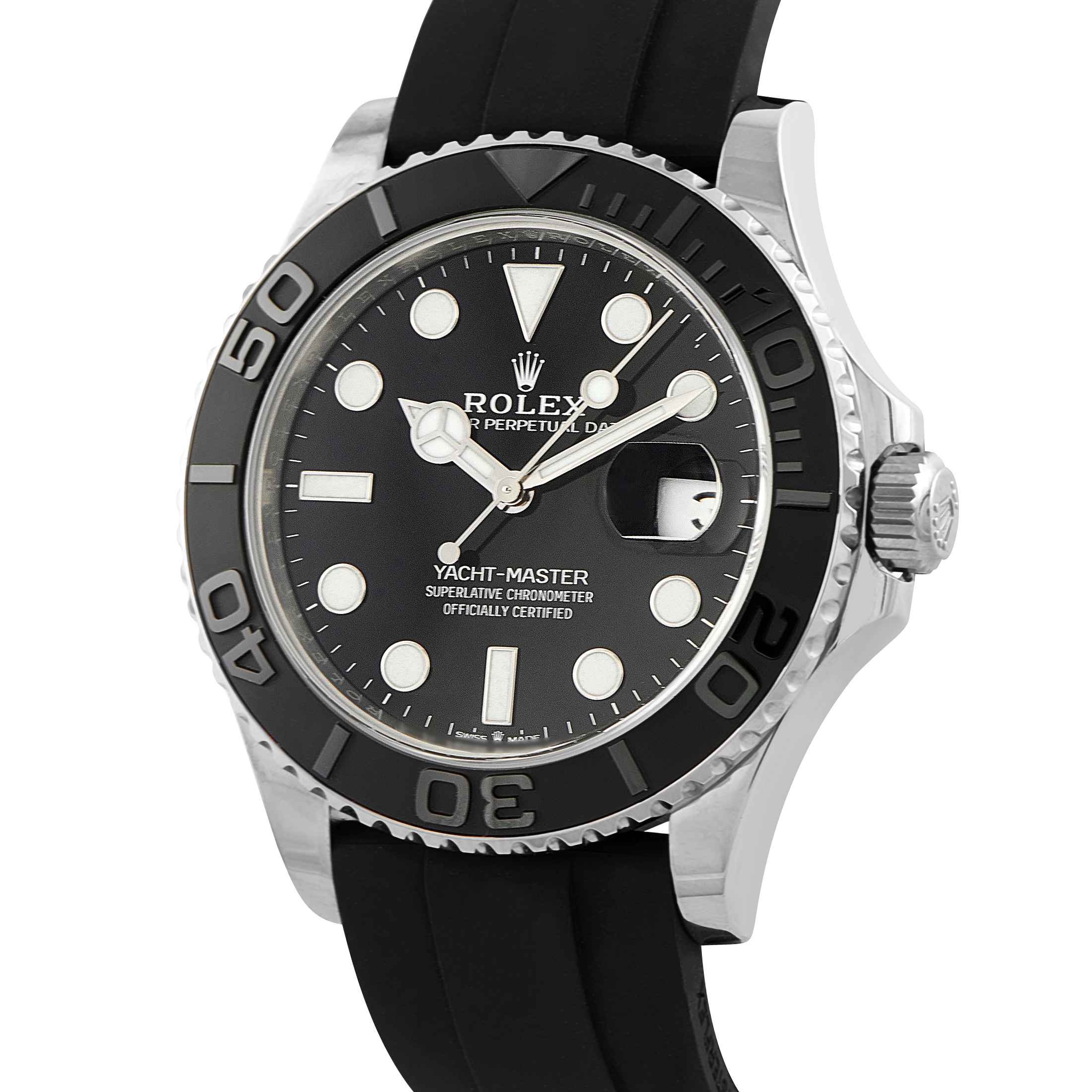 Rolex Yacht-Master 42 Black Dial White Gold Oysterflex Watch 226659 - Image 2
