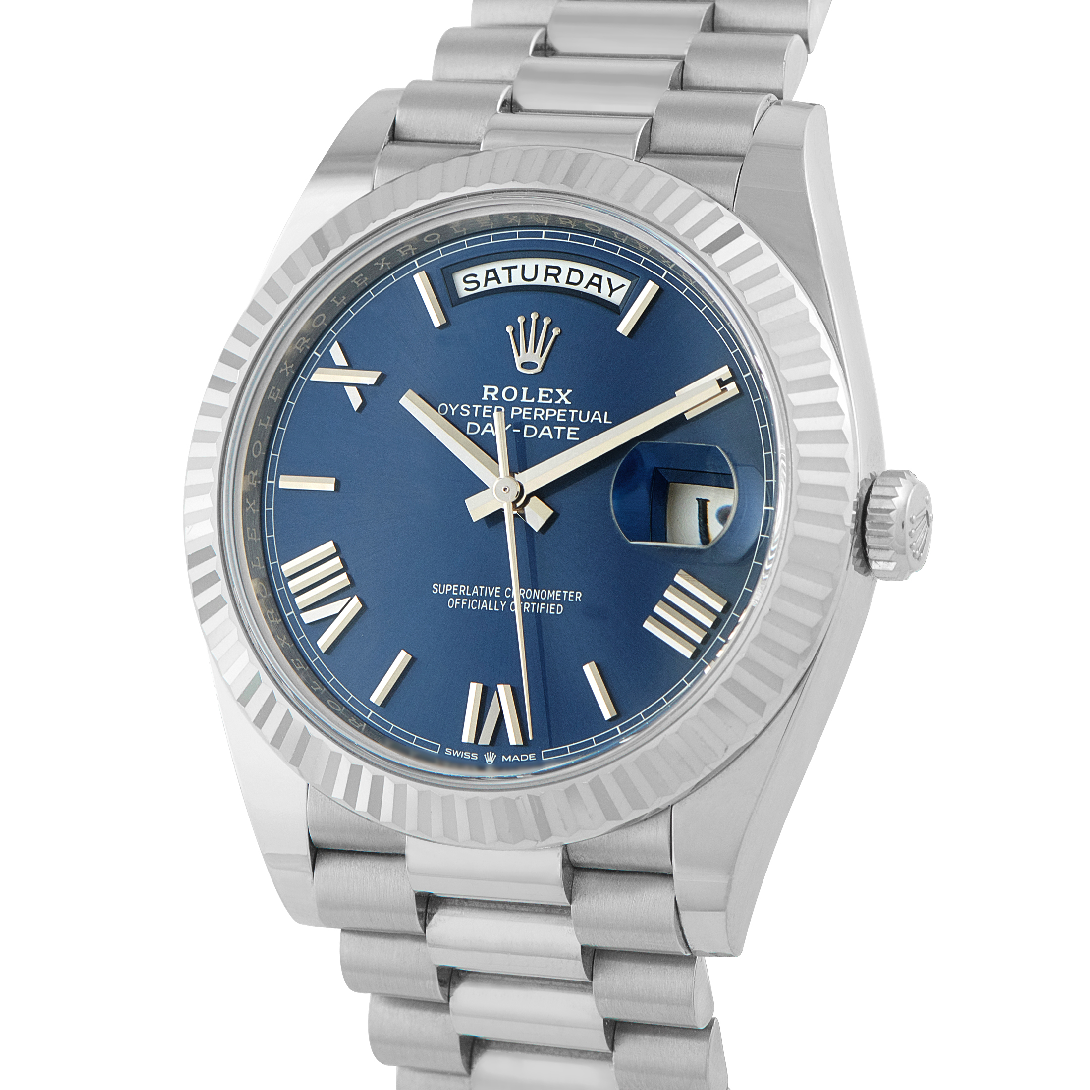 Rolex Day-Date 40 Blue Dial White Gold President Watch 228239 - Image 2