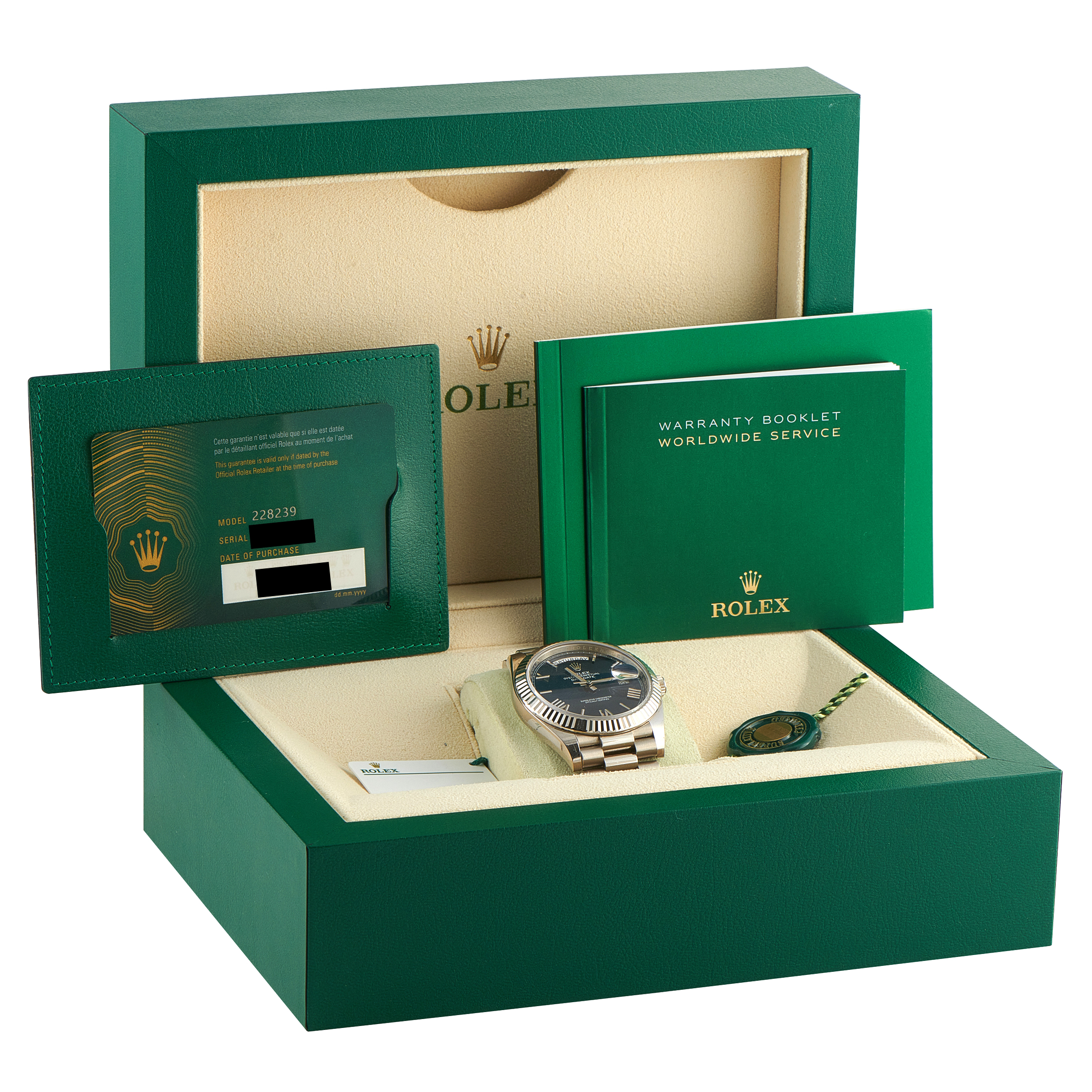 Rolex Day-Date 40 Blue Dial White Gold President Watch 228239 - Image 5