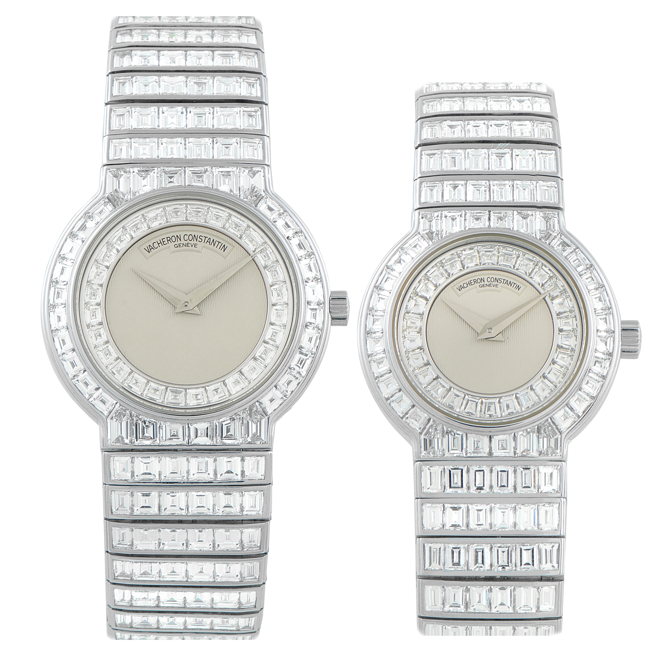 Vacheron Constantin Kalla Geneva Diamond and White Gold Watch Set 10546/146G-22 & 33546/146G-22