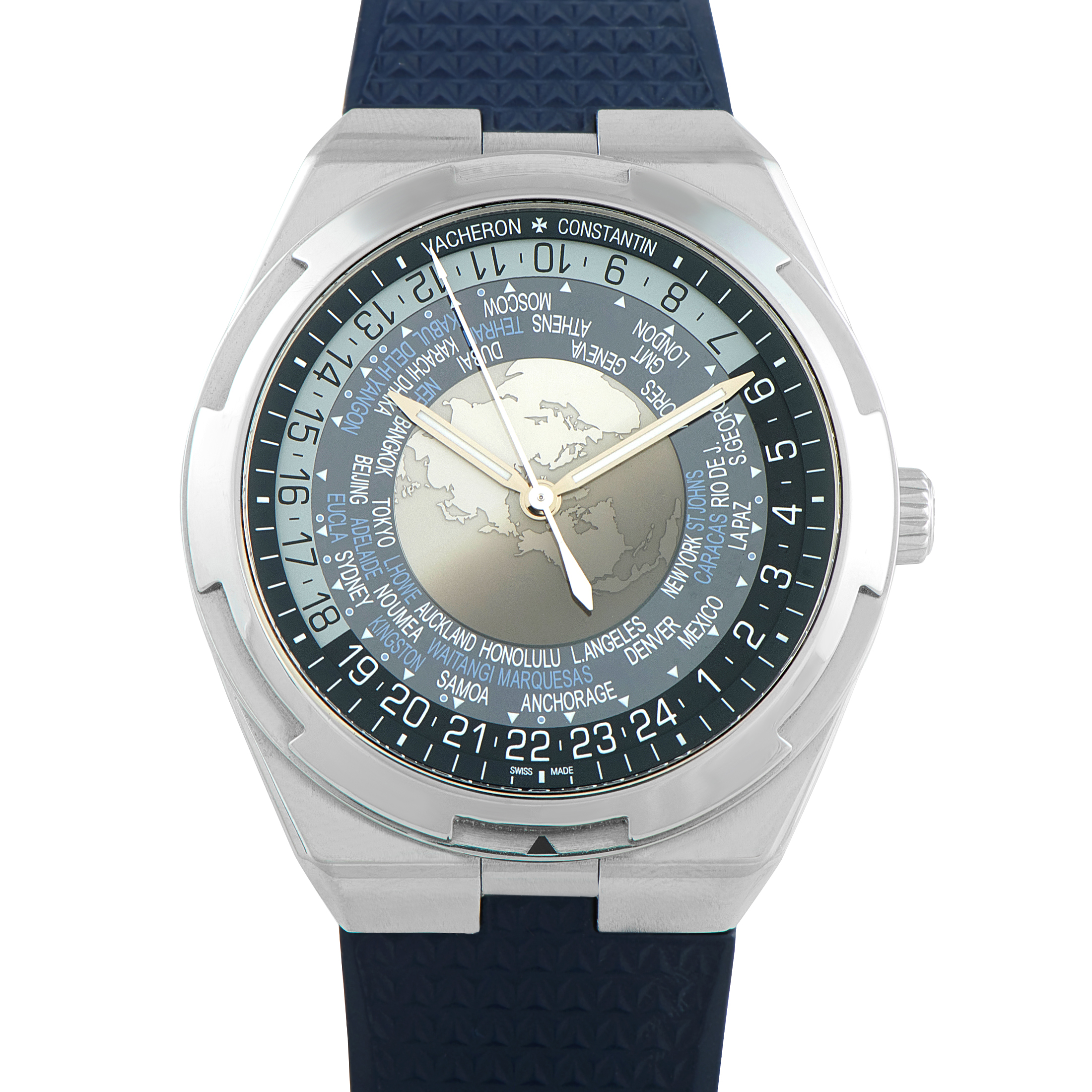 Vacheron Constantin Overseas World Time Steel Watch 7700V/110A-B172