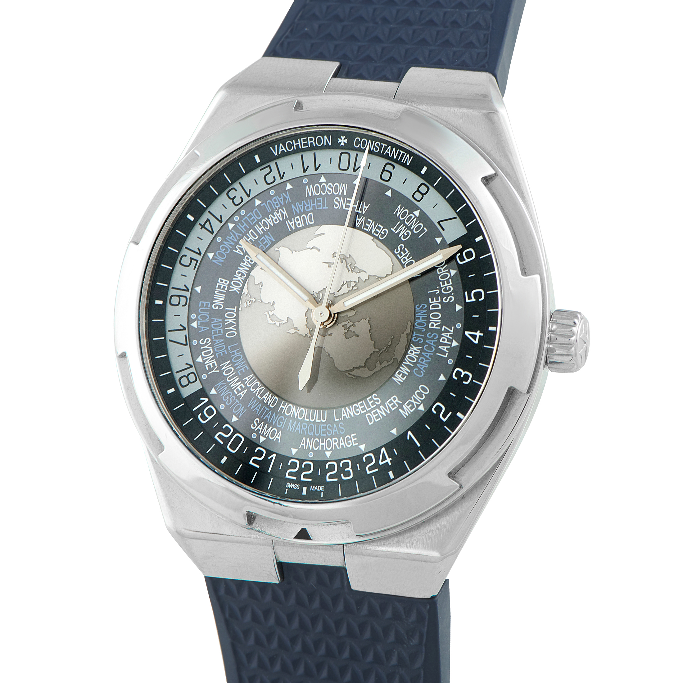 Vacheron Constantin Overseas World Time Steel Watch 7700V/110A