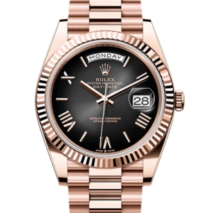 Rolex Day-Date 40 Slate Ombre Dial Everose Gold President Watch 228235