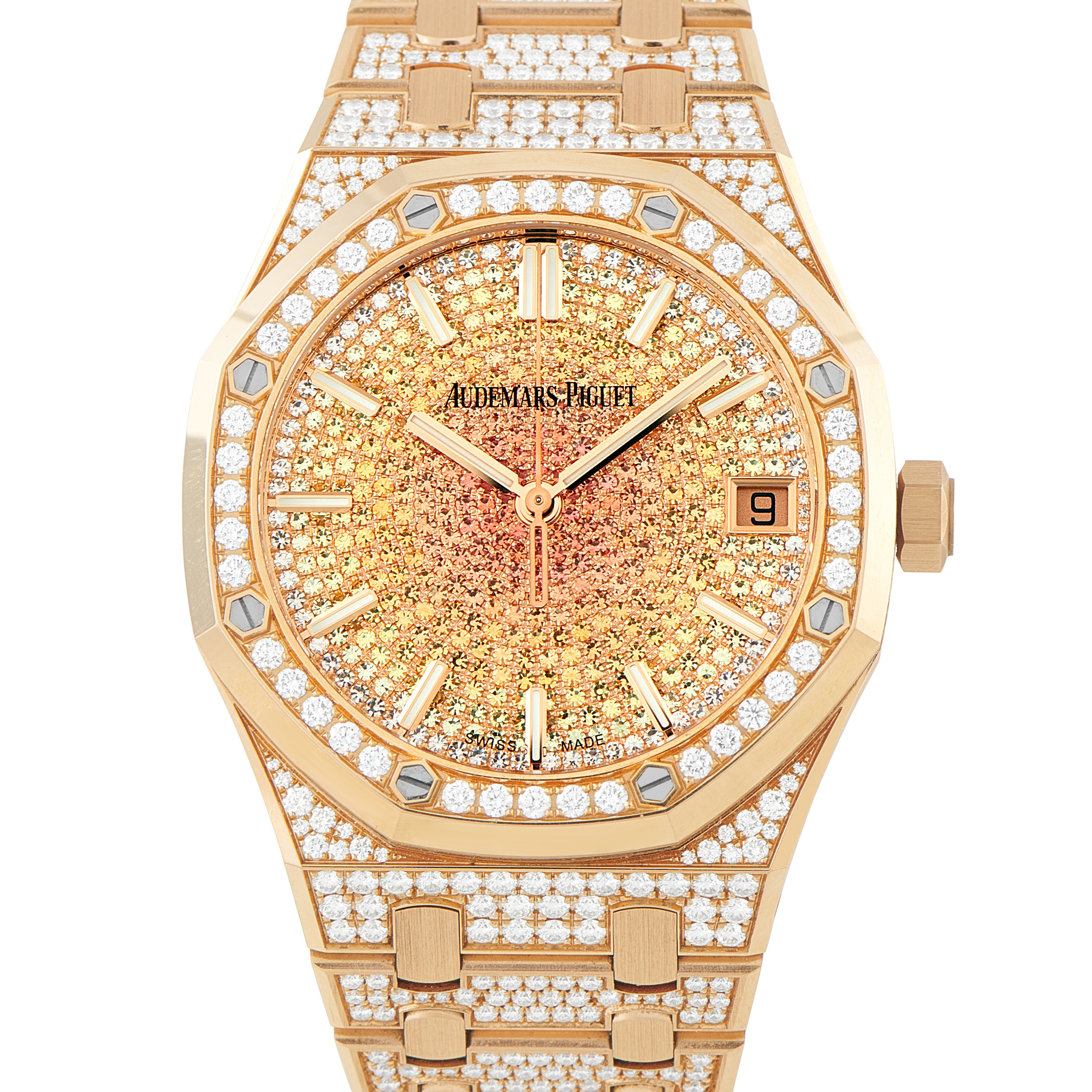 Audemars Piguet Royal Oak Diamond Set Rose Gold Watch 15502OR.ZZ.1222OR.01