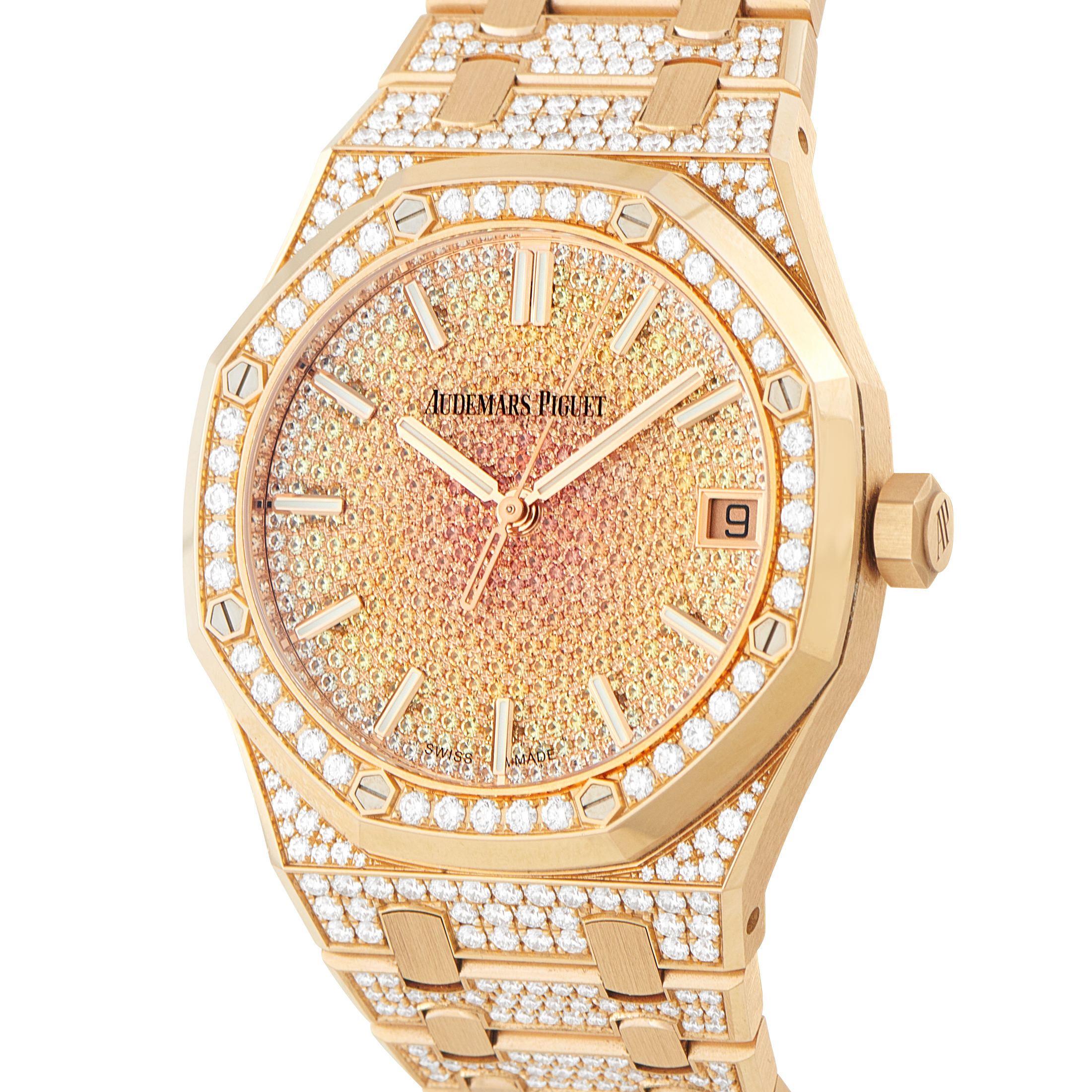 Audemars Piguet Royal Oak Diamond Set Rose Gold Watch 15502OR.ZZ.1222OR.01 - Image 2