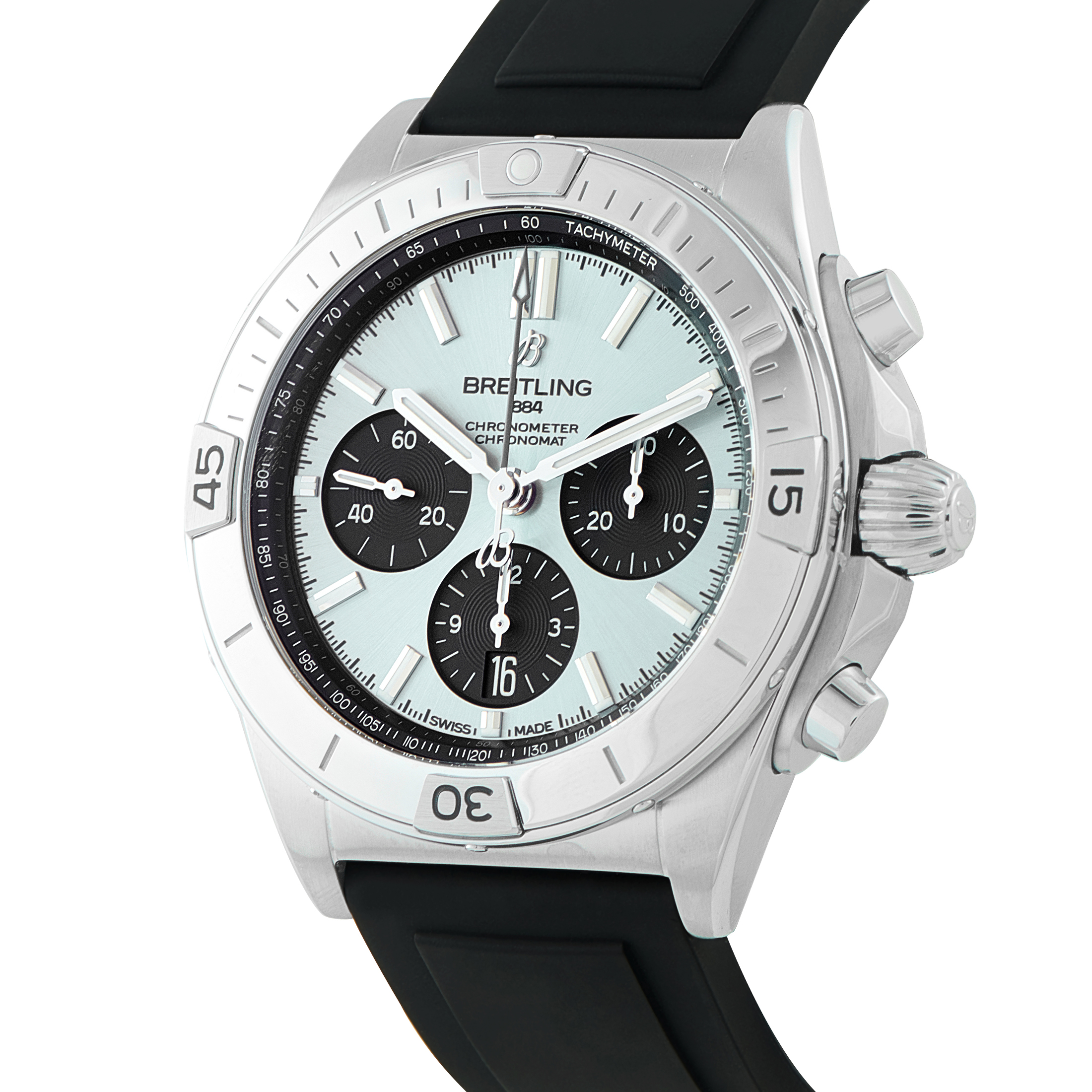 Breitling Chronomat B01 42 Ice Blue Dial Steel Watch PB0134101C1S2 - Image 2
