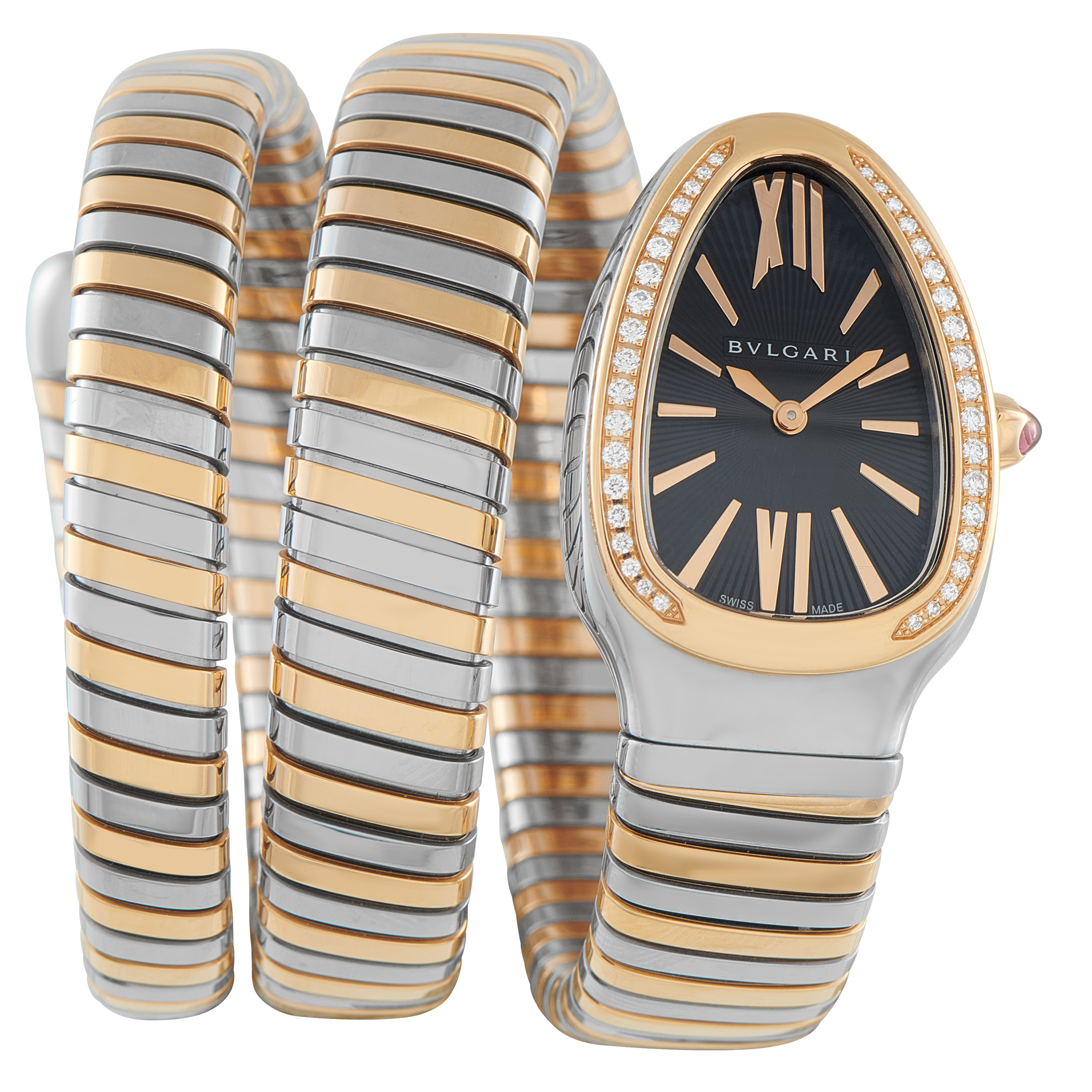 Bvlgari Serpenti Tubogas Steel and Rose Gold Quartz Watch 102099