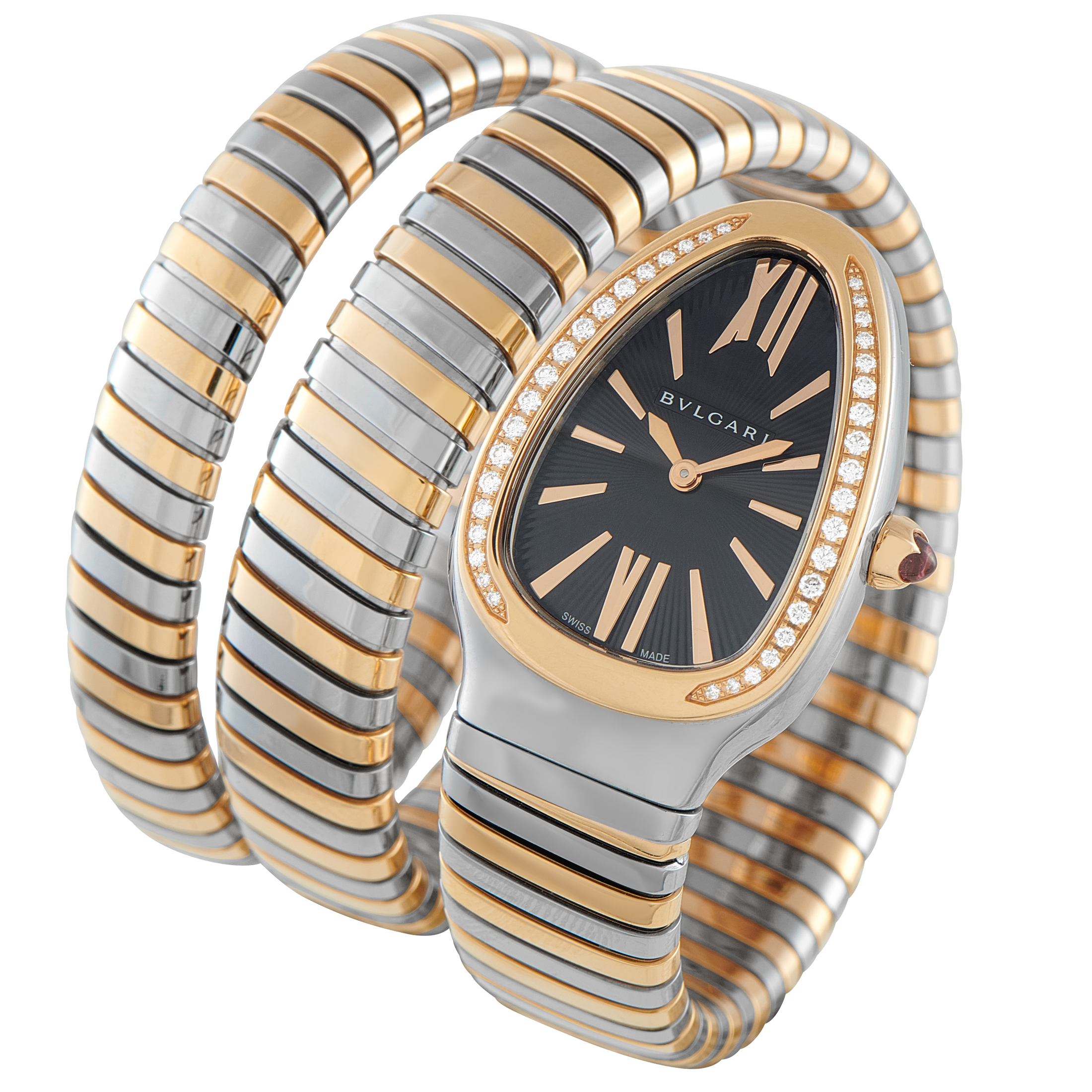 Bvlgari Serpenti Tubogas Steel and Rose Gold Quartz Watch 102099 - Image 2