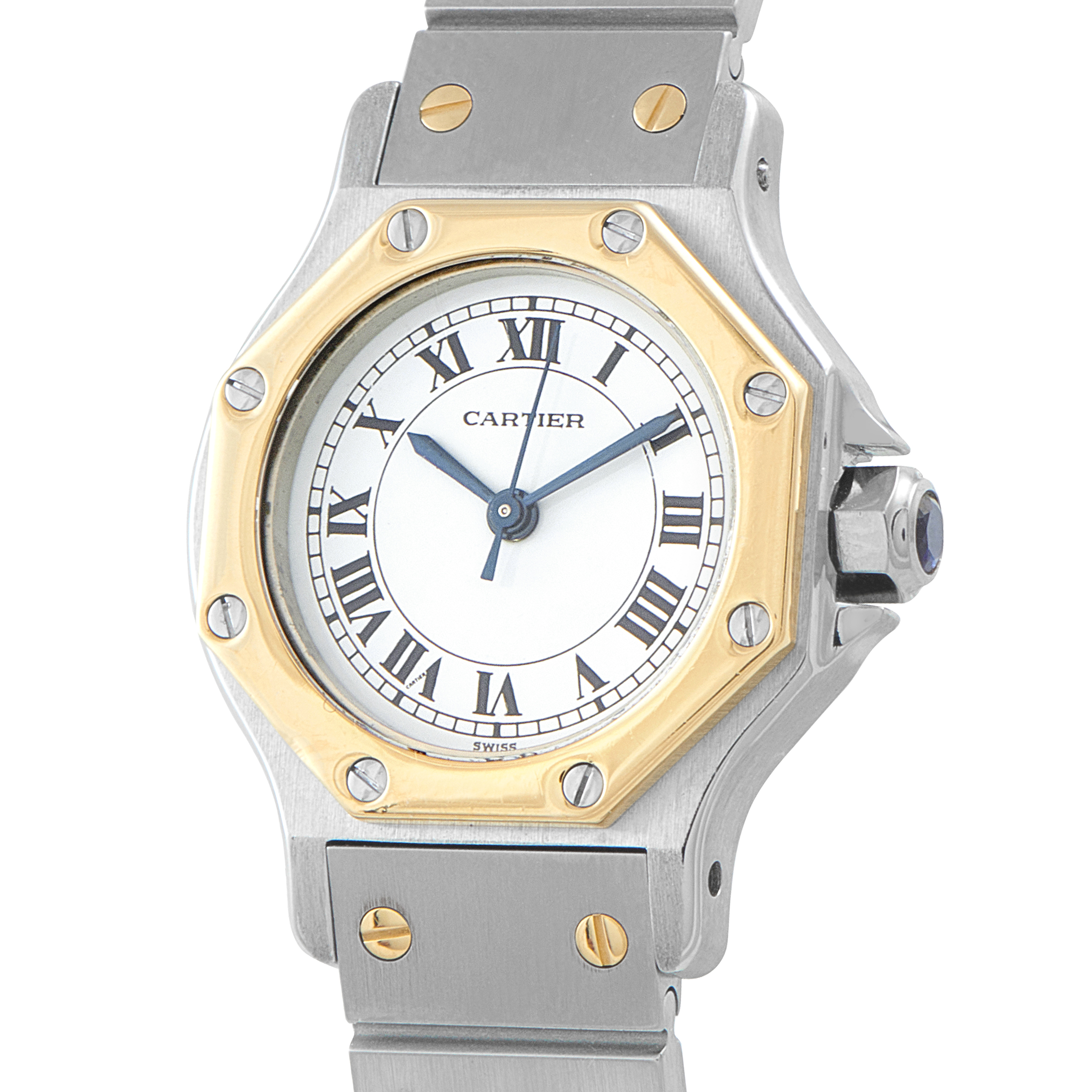 Cartier Santos Octagon Two-Tone Watch 187903 - Image 2