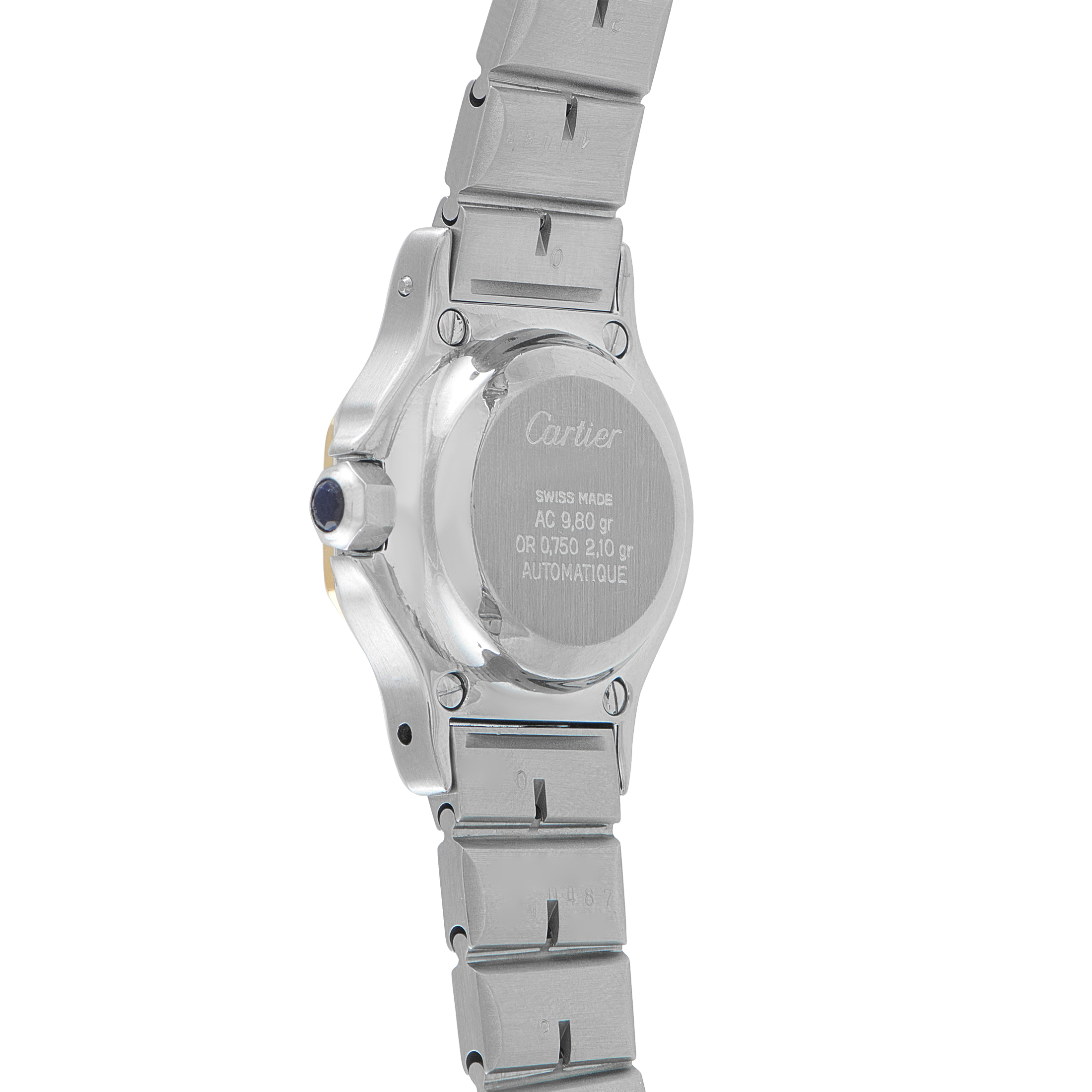 Cartier Santos Octagon Pink Dial Two-Tone Watch 187903 - Image 3