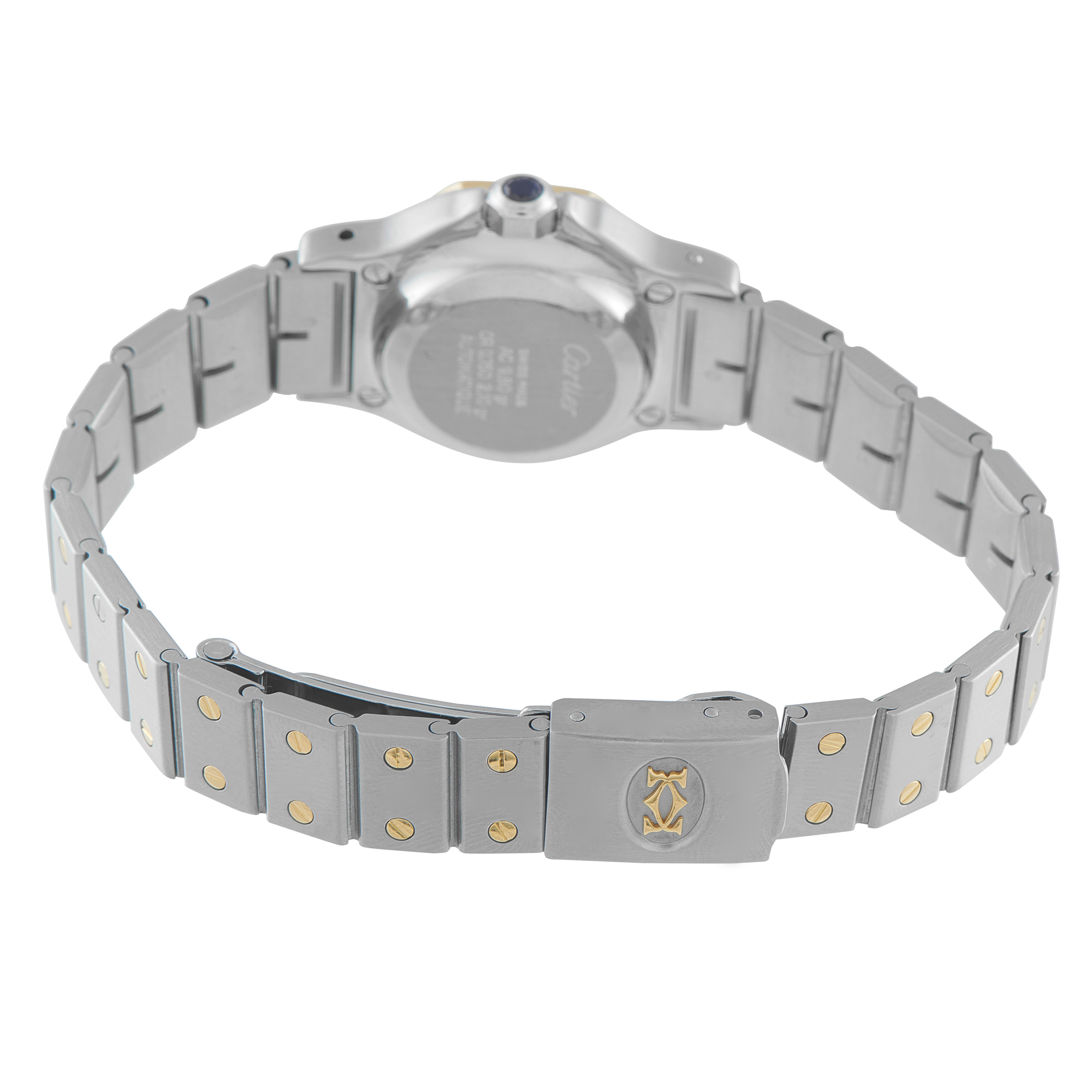 Cartier Santos Octagon Pink Dial Two-Tone Watch 187903 - Image 4