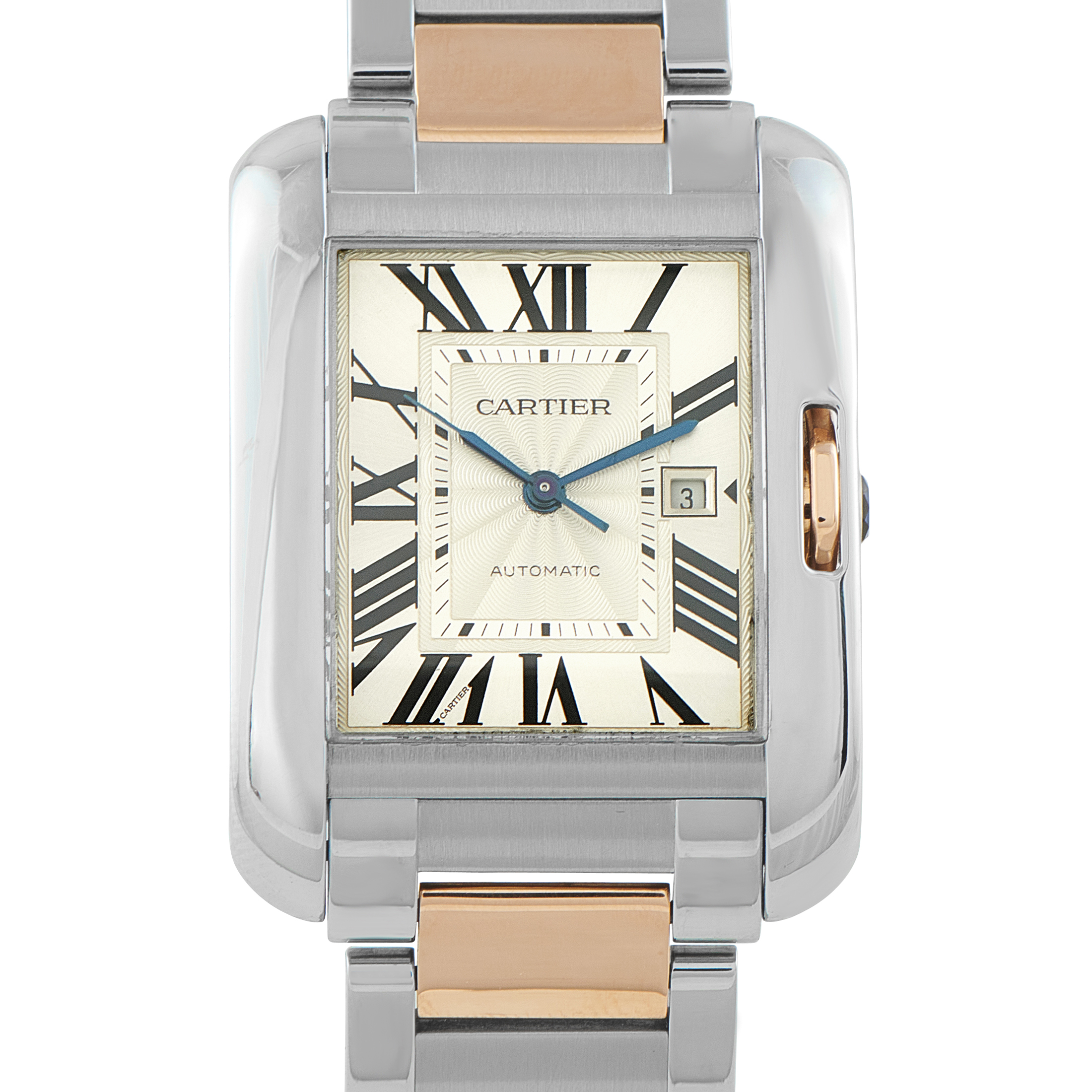 Cartier Tank Anglaise Two-Tone Watch w5310037 - 29.8mm - Silver - -