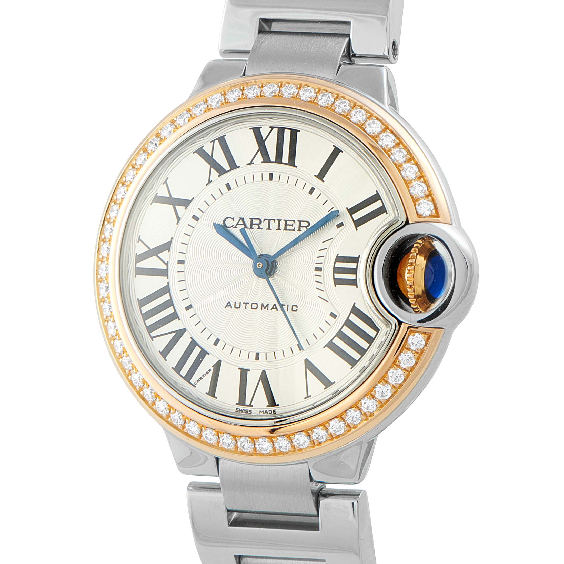 Cartier Ballon Bleu Diamond Rose Gold Bezel Watch we902080 - Image 2