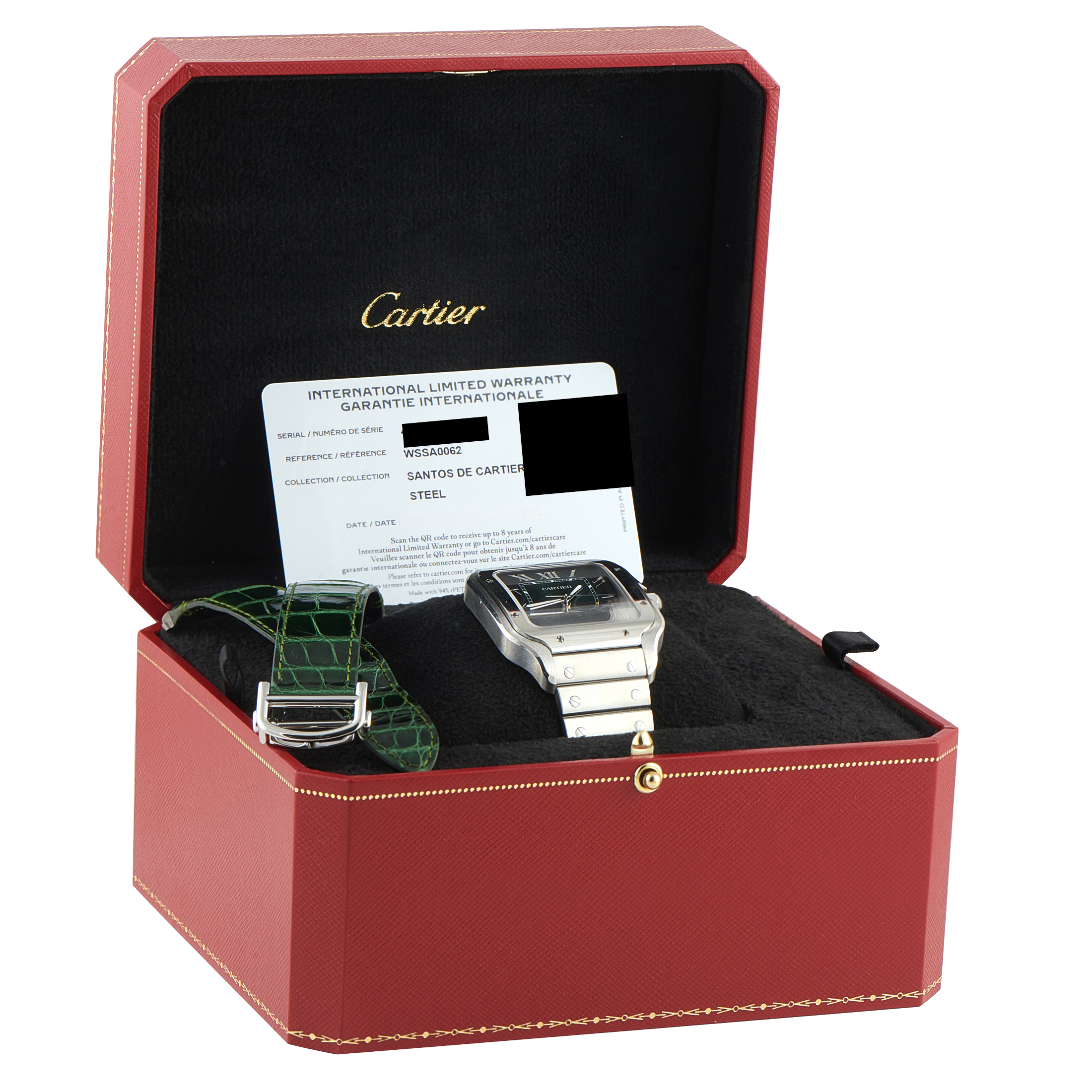 Cartier Santos Green Dial Steel Watch WSSA0062 - Image 5