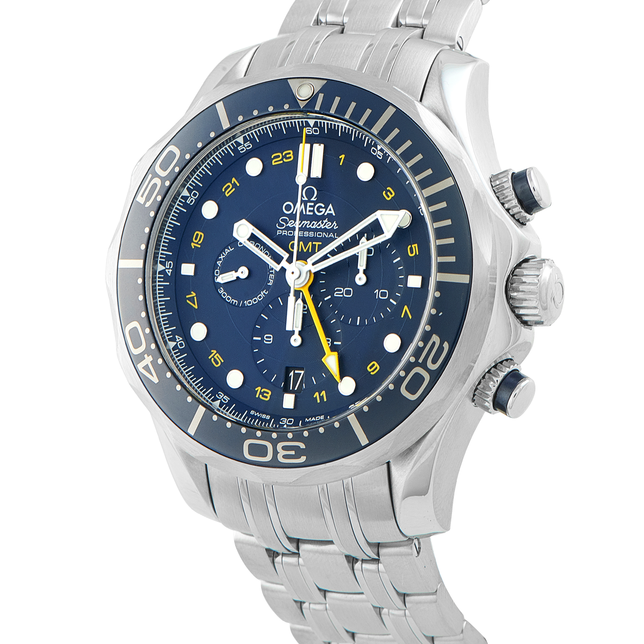 Omega Seamaster Diver 300M GMT Chronograph Steel Watch 212.30.44.52.03.001 - Image 2