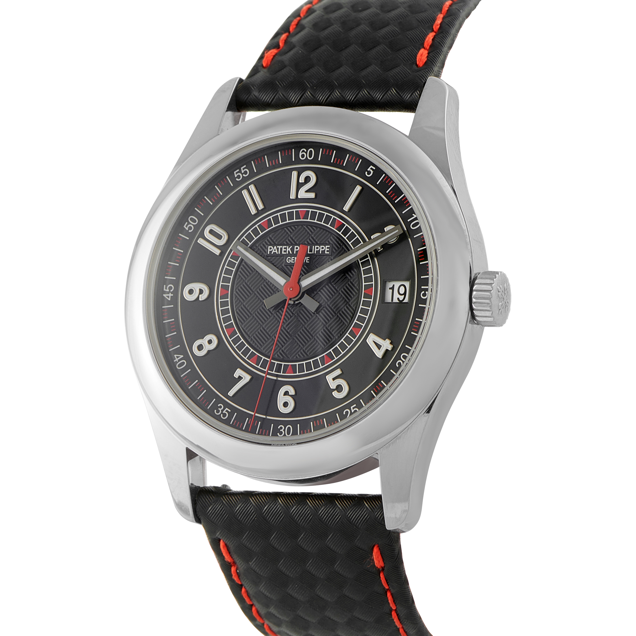 Patek Philippe Calatrava Carbon Motif White Gold Watch 6007G-010 - Image 2