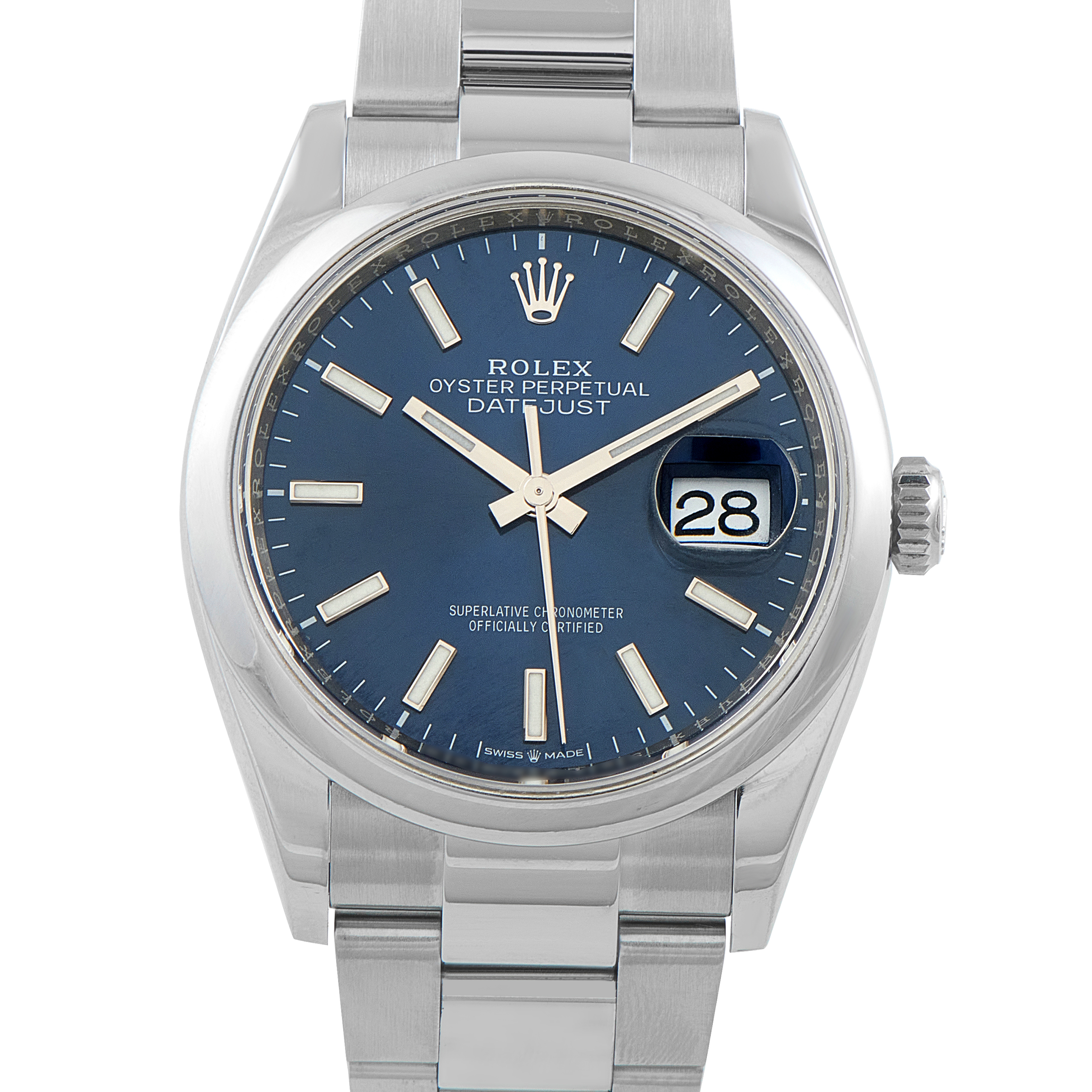 Rolex Datejust 36 Blue Dial Steel Oyster Watch 126200