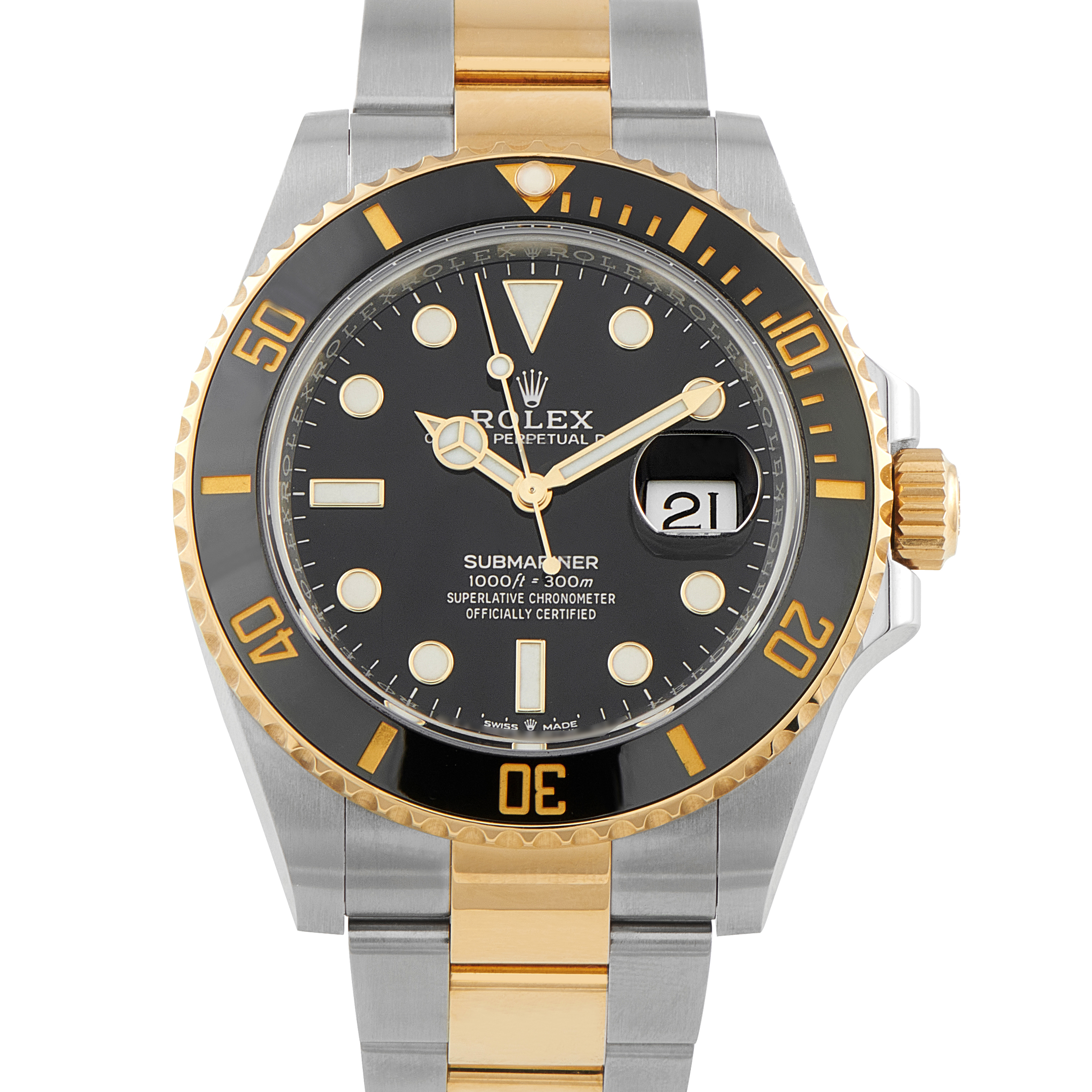 Rolex Submariner Date Black Dial Two-Tone Watch 126613LN