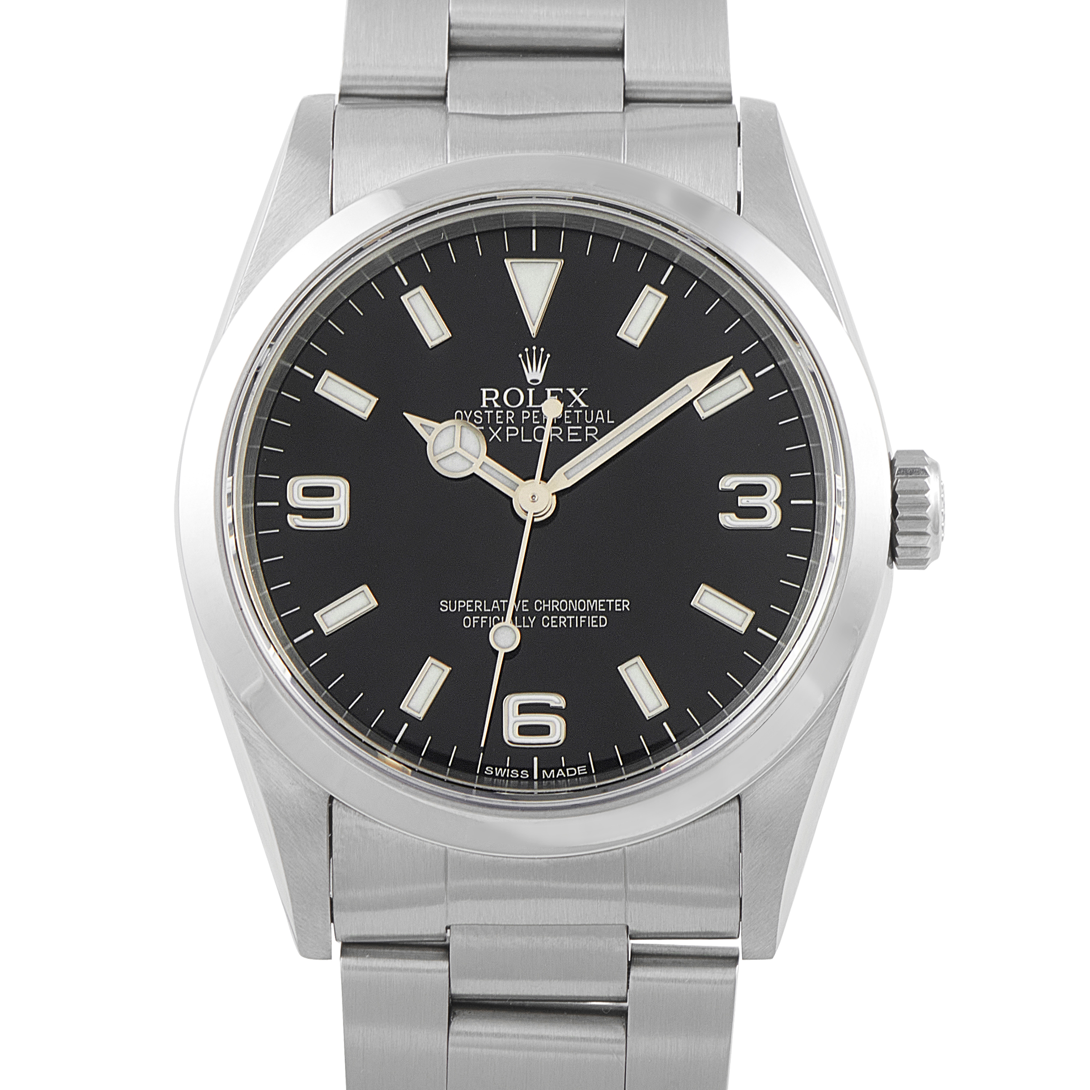 Rolex Explorer Black Dial Steel Watch 14270