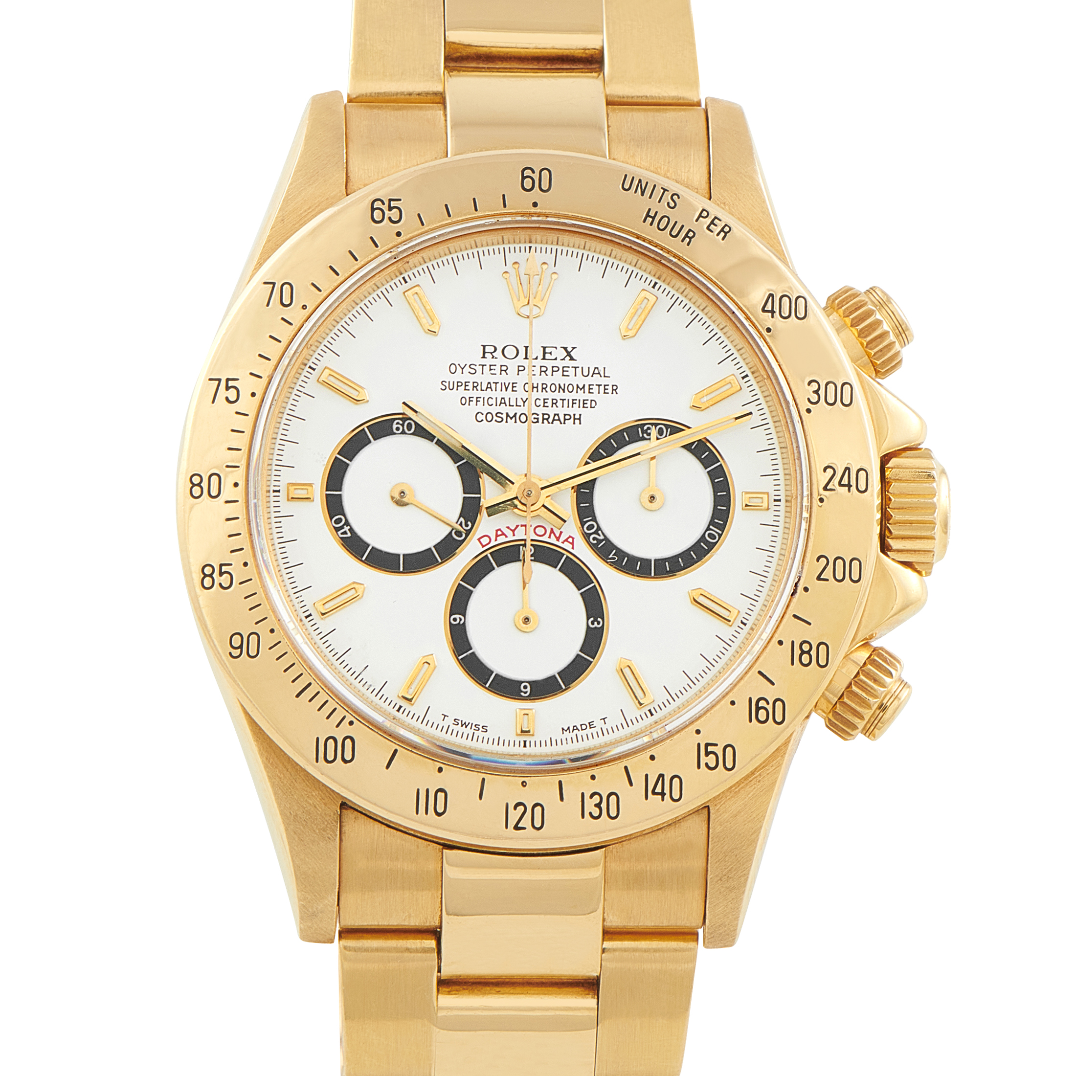 Rolex Daytona Inverted 6 Dial Yellow Gold Watch 16528