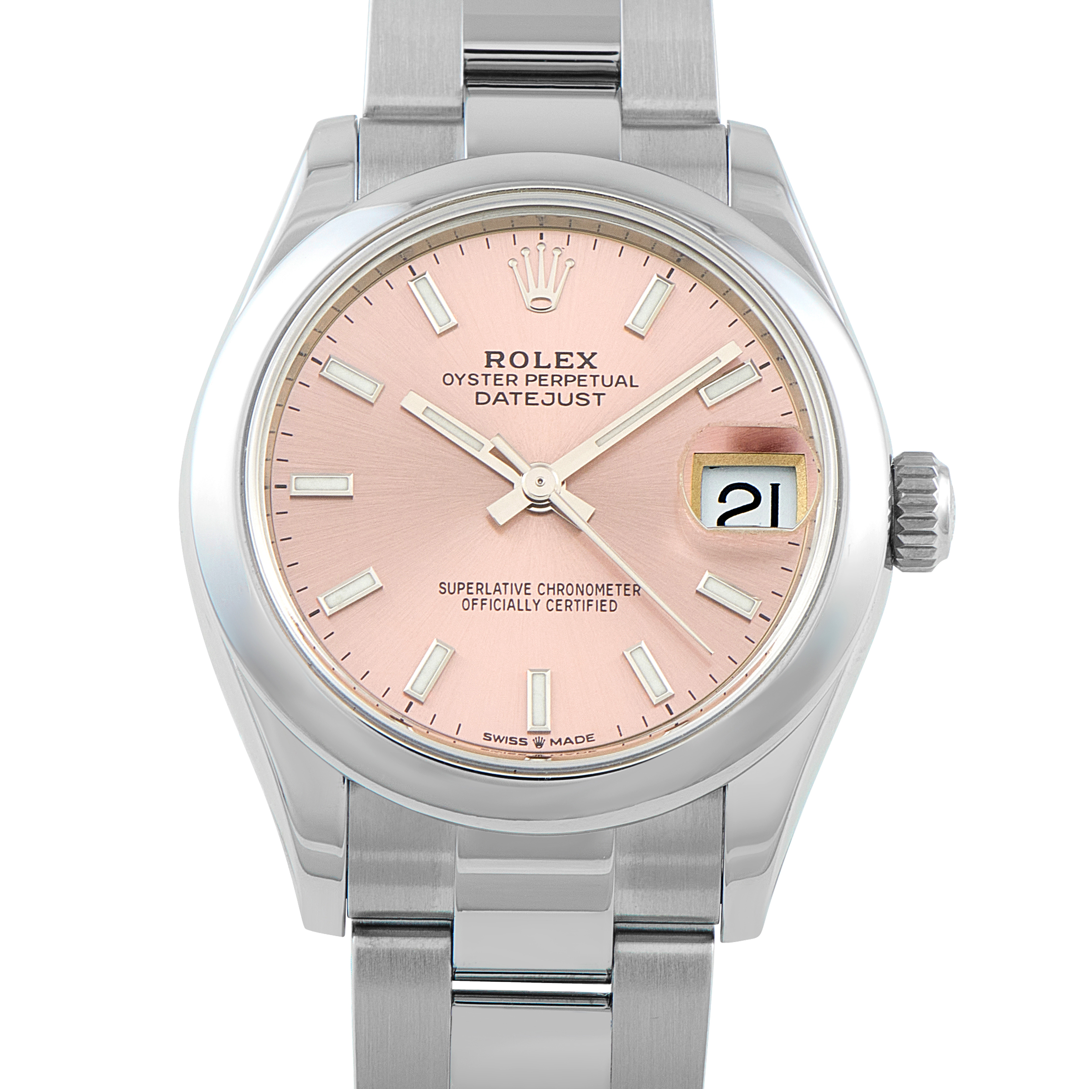 Rolex Datejust 31 Pink Dial Steel Oyster Watch 278240