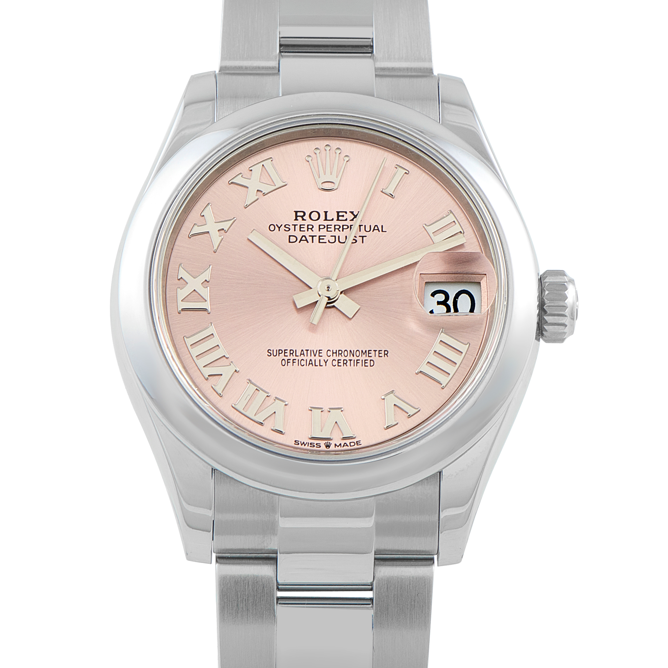 Rolex Datejust 31 Pink Roman Dial Steel Oyster Watch 278240