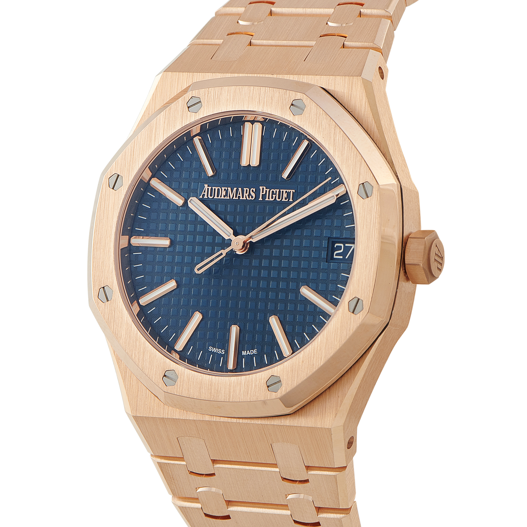 Audemars Piguet Royal Oak 41 Bleu Nuit 18K Rose Gold Watch 15510OR.OO.1320OR.03 - Image 2
