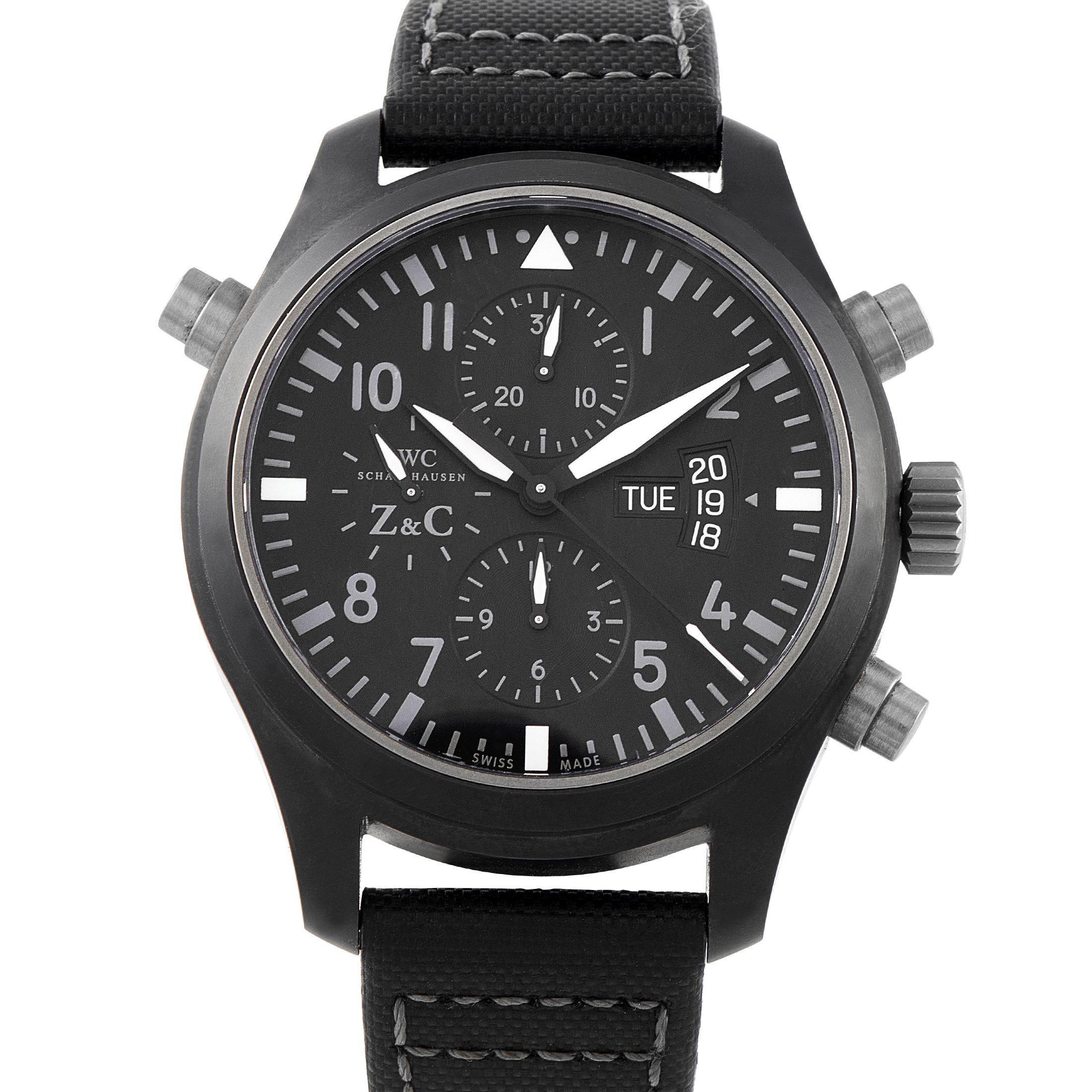 IWC Pilot’s Double Chronograph Top Gun Zegg & Cerlati 46mm Watch iw3799-03