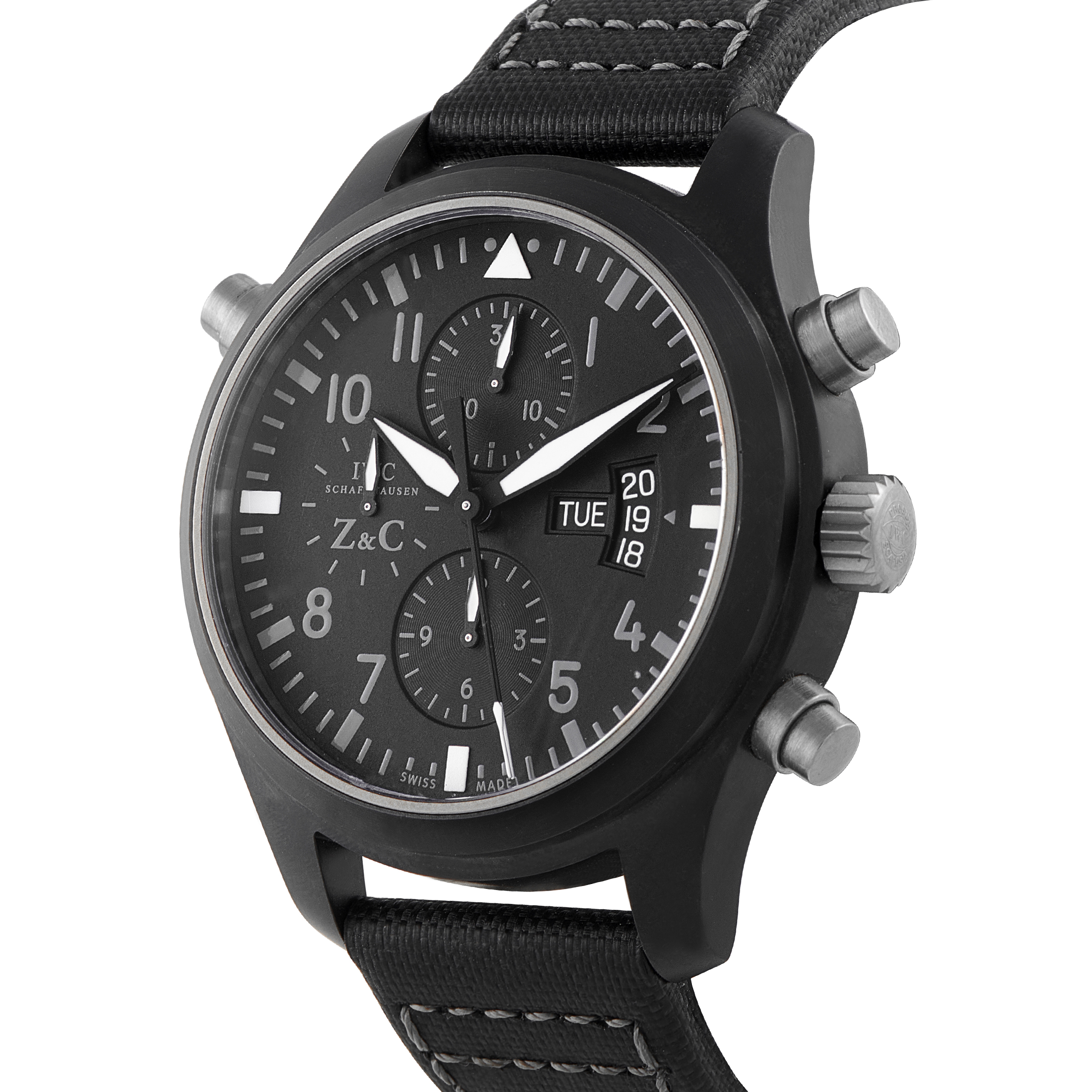 IWC Pilot’s Double Chronograph Top Gun Zegg & Cerlati 46mm Watch iw3799-03 - Image 2