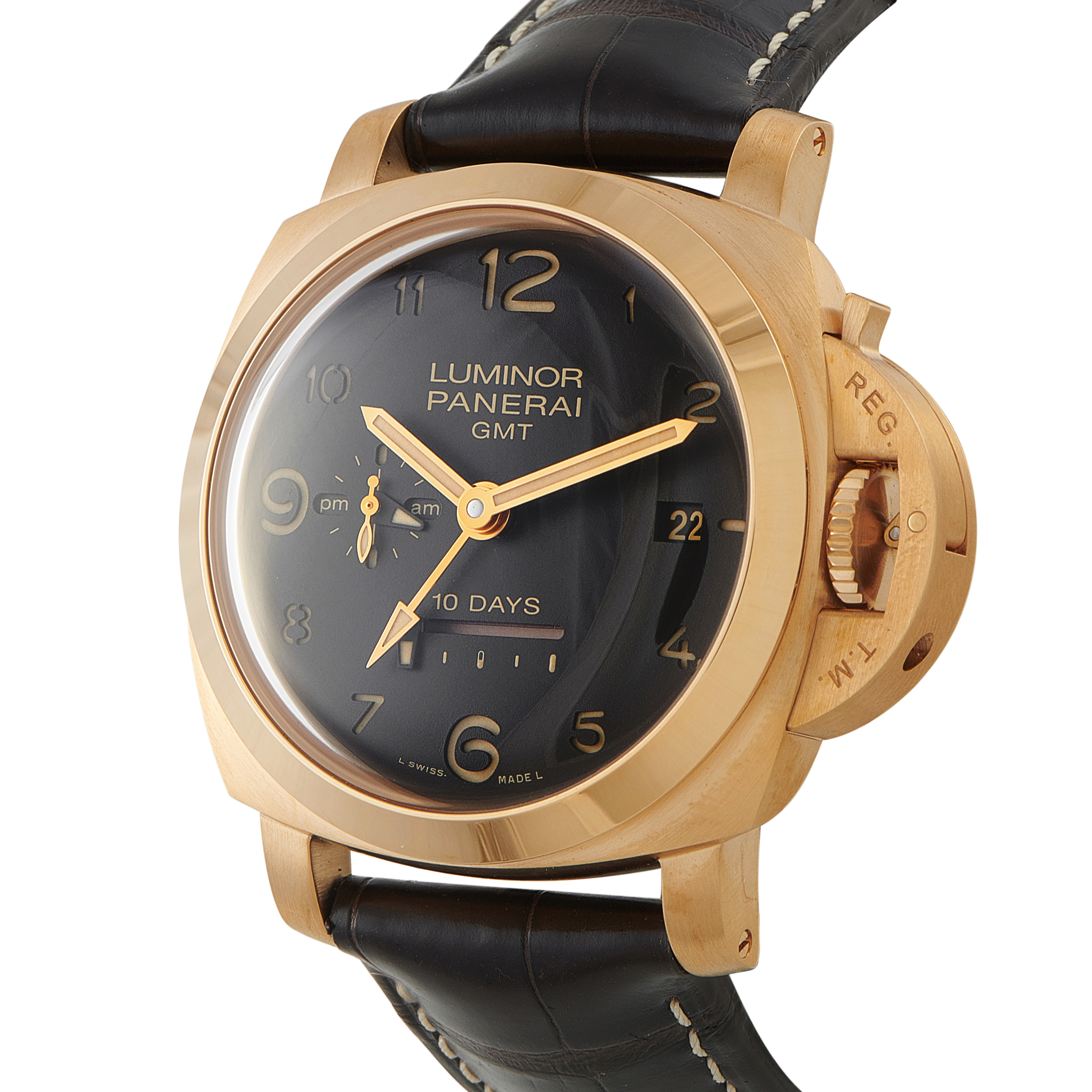 Officine Panerai Luminor GMT 10 Days Rose Gold Watch pam00491 - Image 2