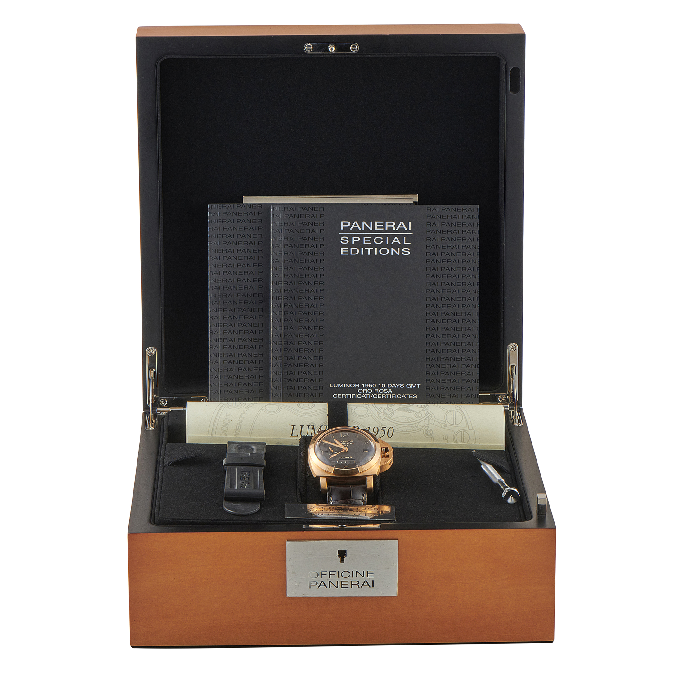 Officine Panerai Luminor GMT 10 Days Rose Gold Watch pam00491 - Image 5