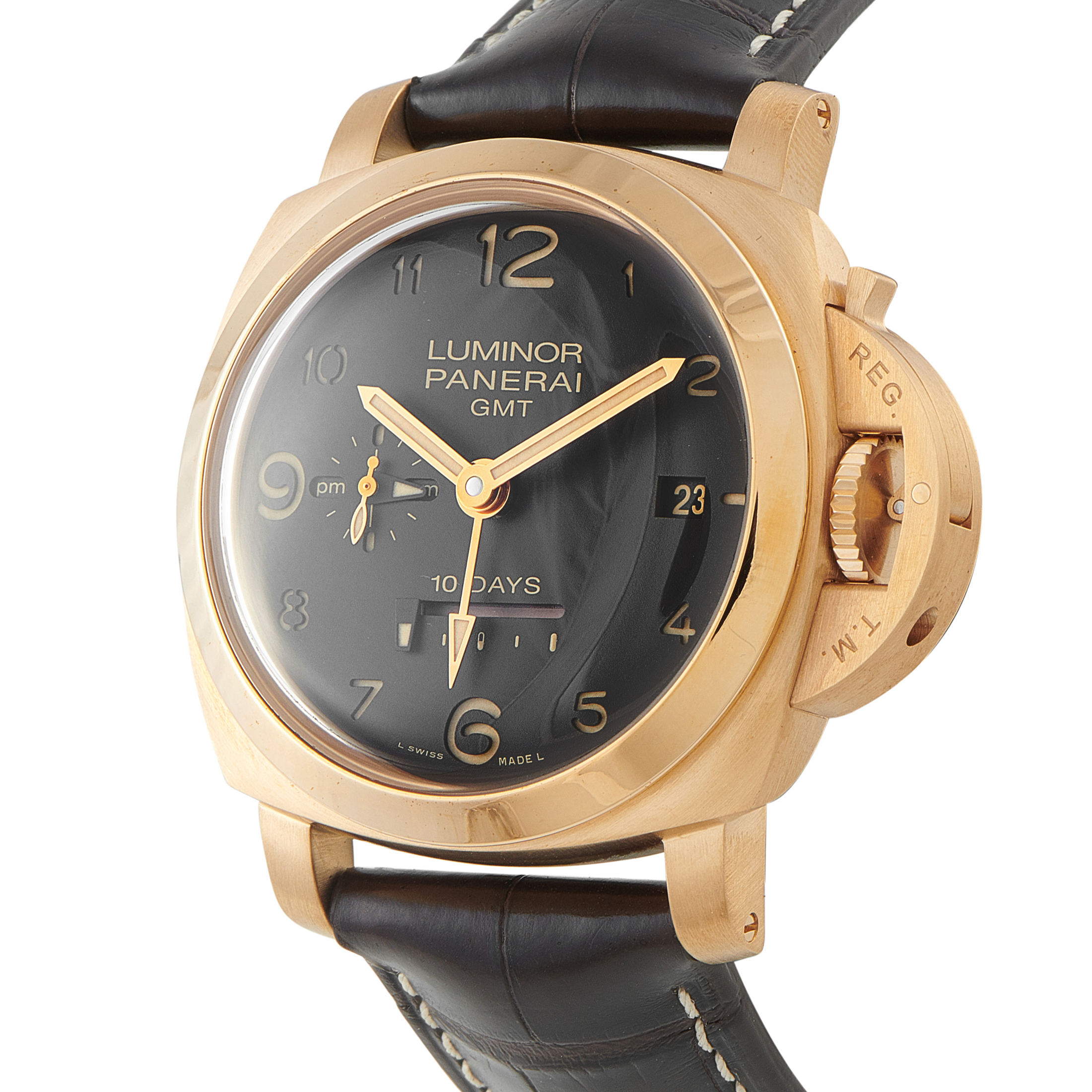 Officine Panerai Luminor GMT 10 Days 18K Rose Gold Watch pam00491 - Image 2