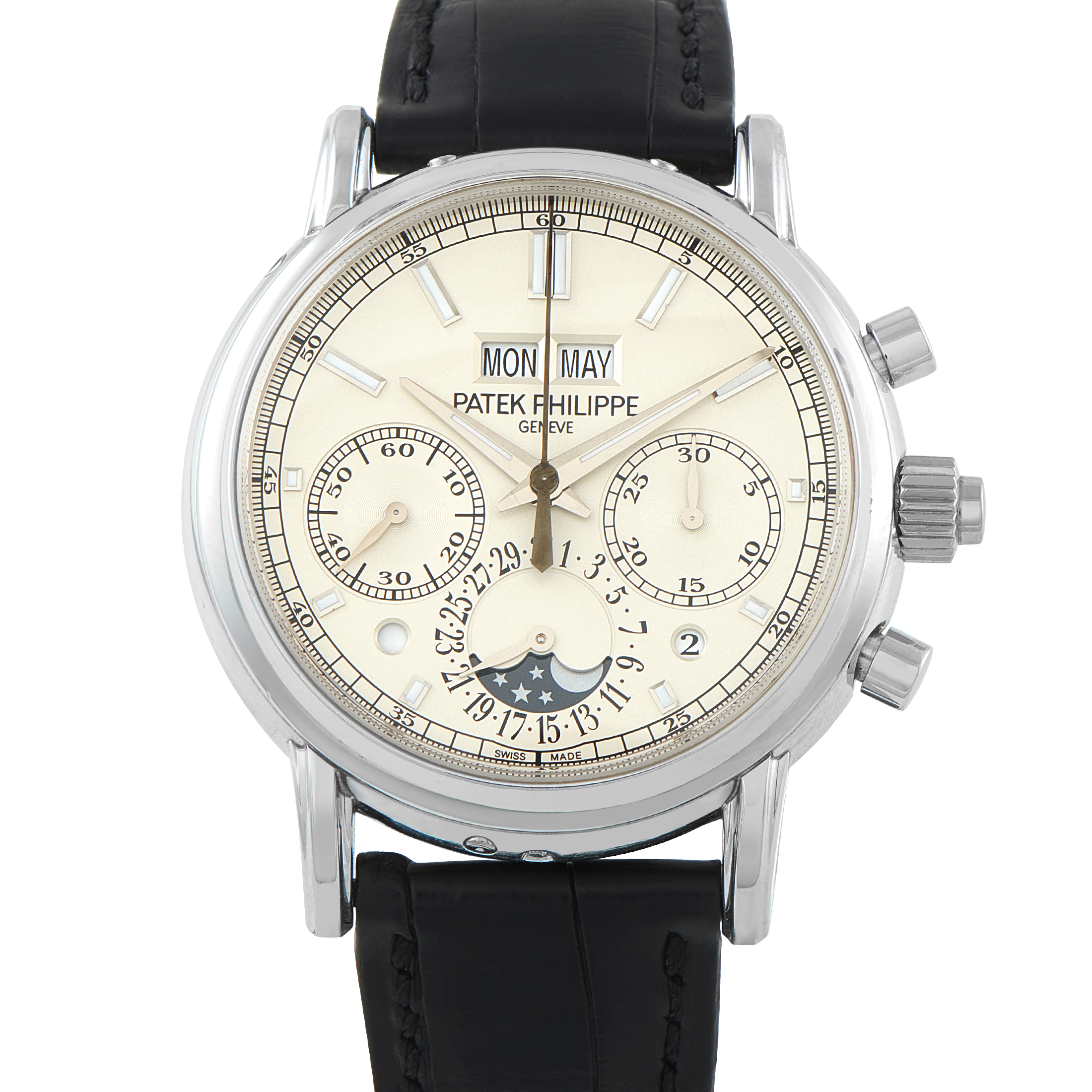 Patek Philippe Grand Complications Perpetual Calendar Split-Seconds Chronograph Platinum Watch 5204p-010