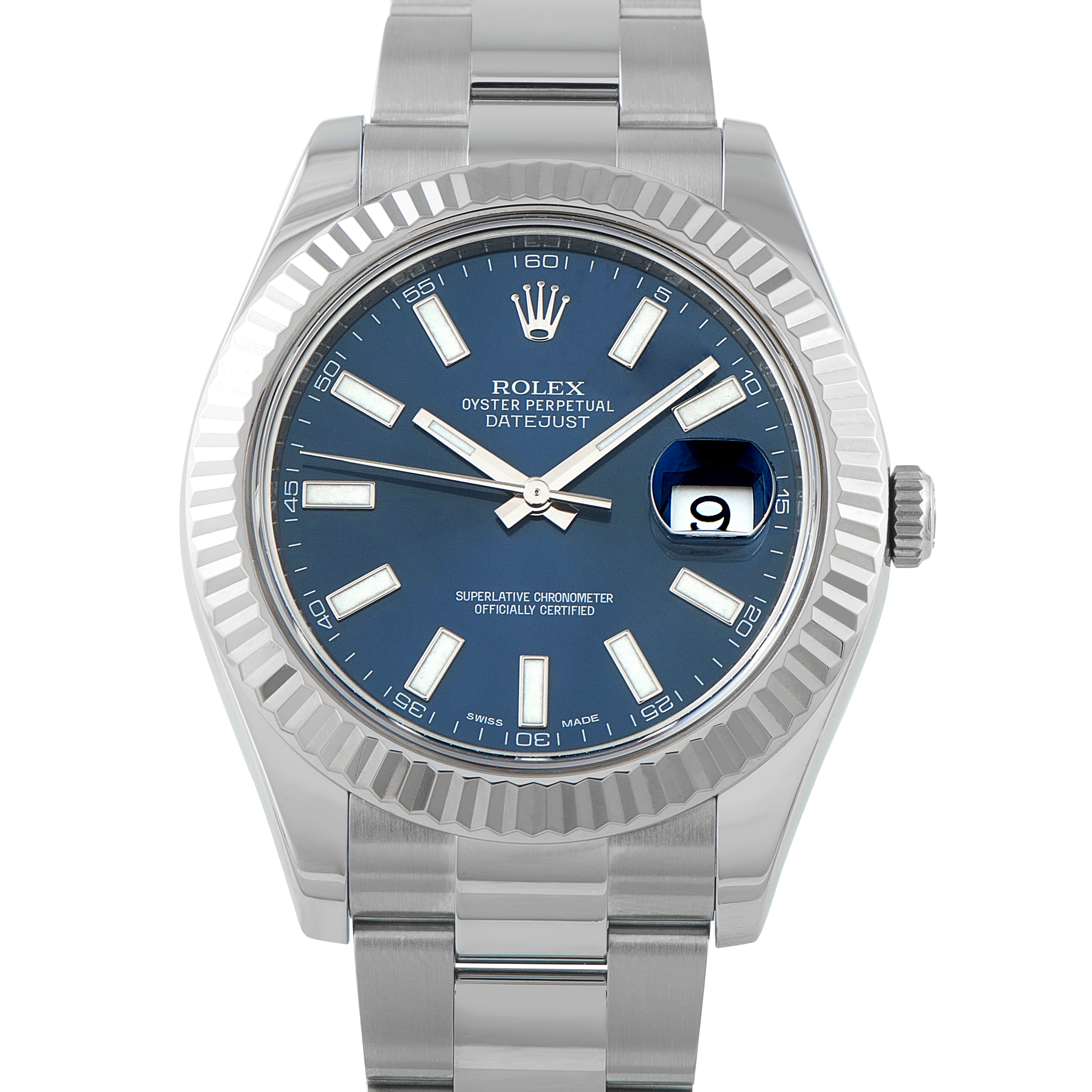Rolex Datejust II Blue Dial Steel Oyster Watch 116334
