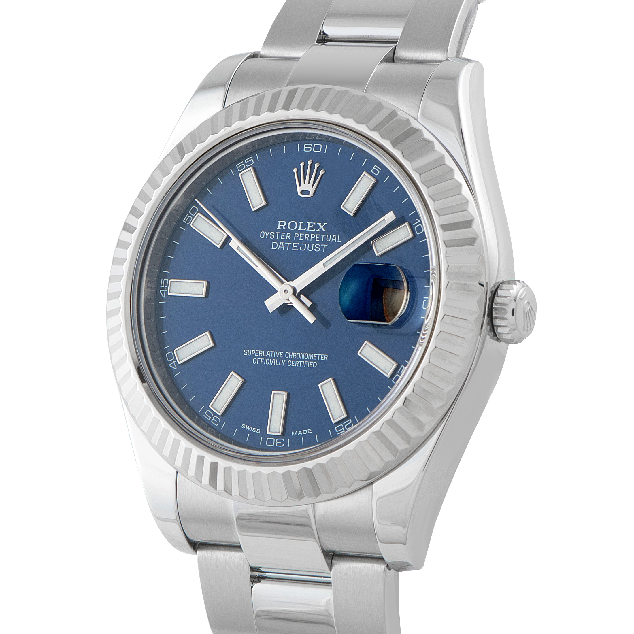 Rolex Datejust II Blue Dial Steel Oyster Watch 116334 - Image 2