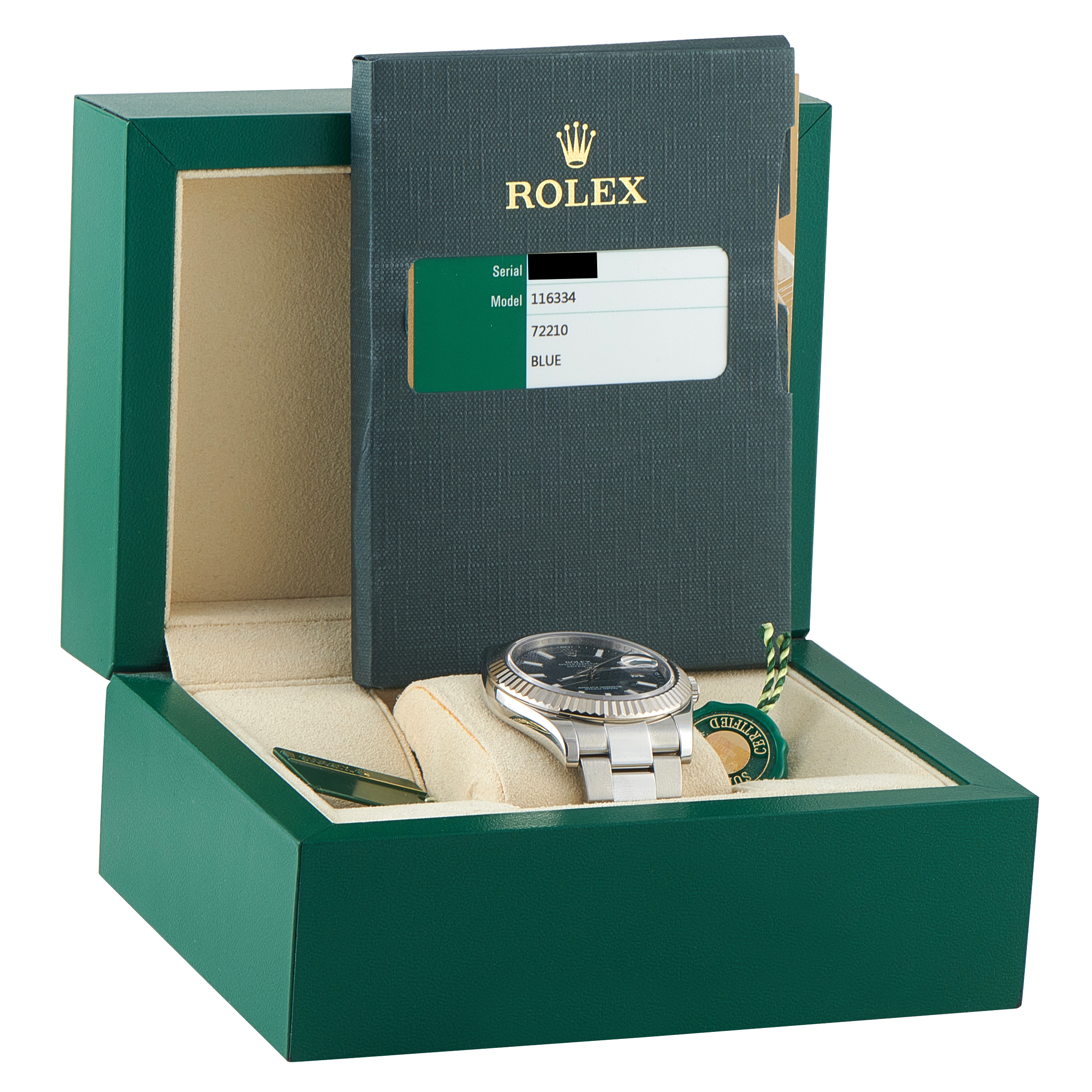 Rolex Datejust II Blue Dial Steel Oyster Watch 116334 - Image 5