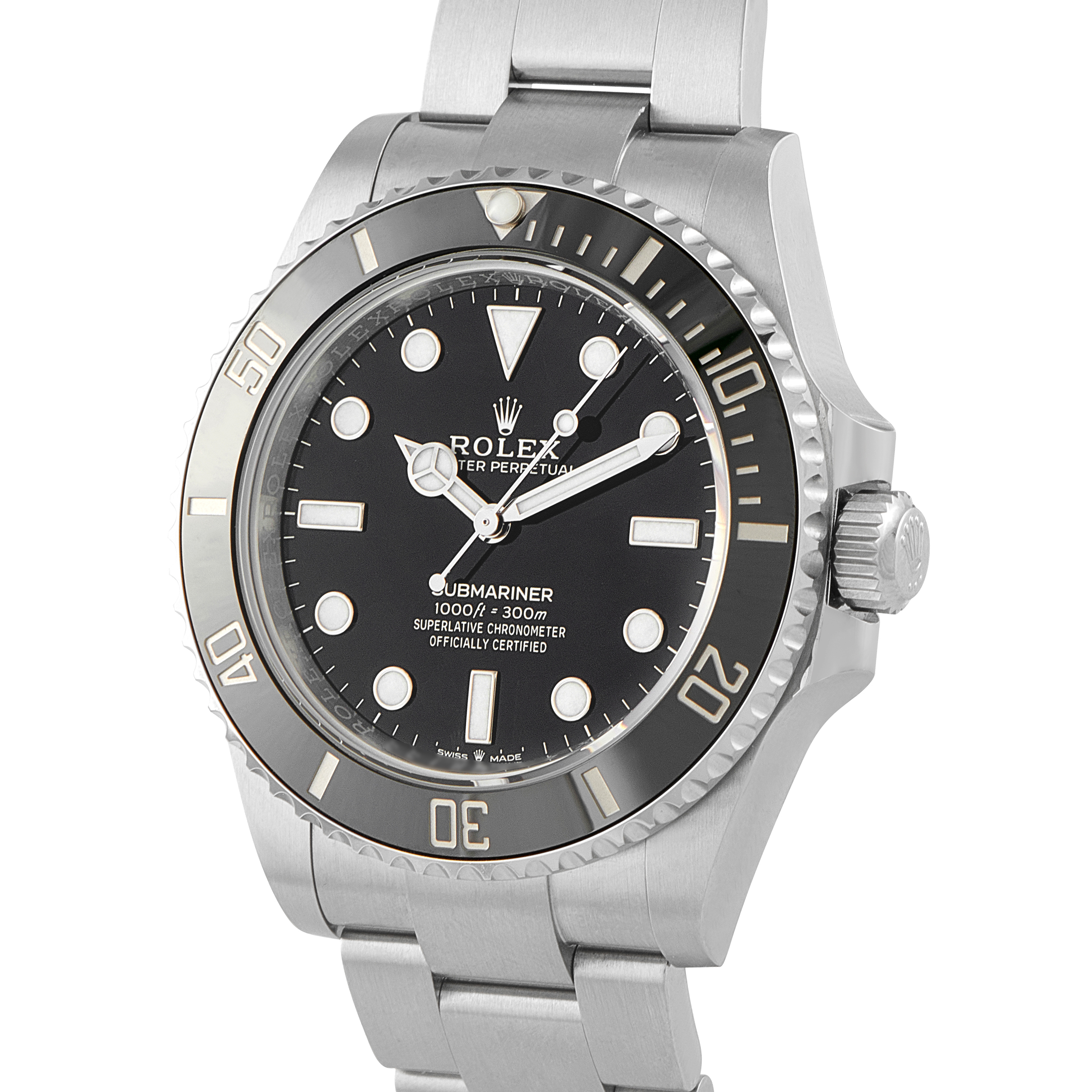 Rolex Submariner No-Date Black Dial Steel Watch 124060 - Image 2
