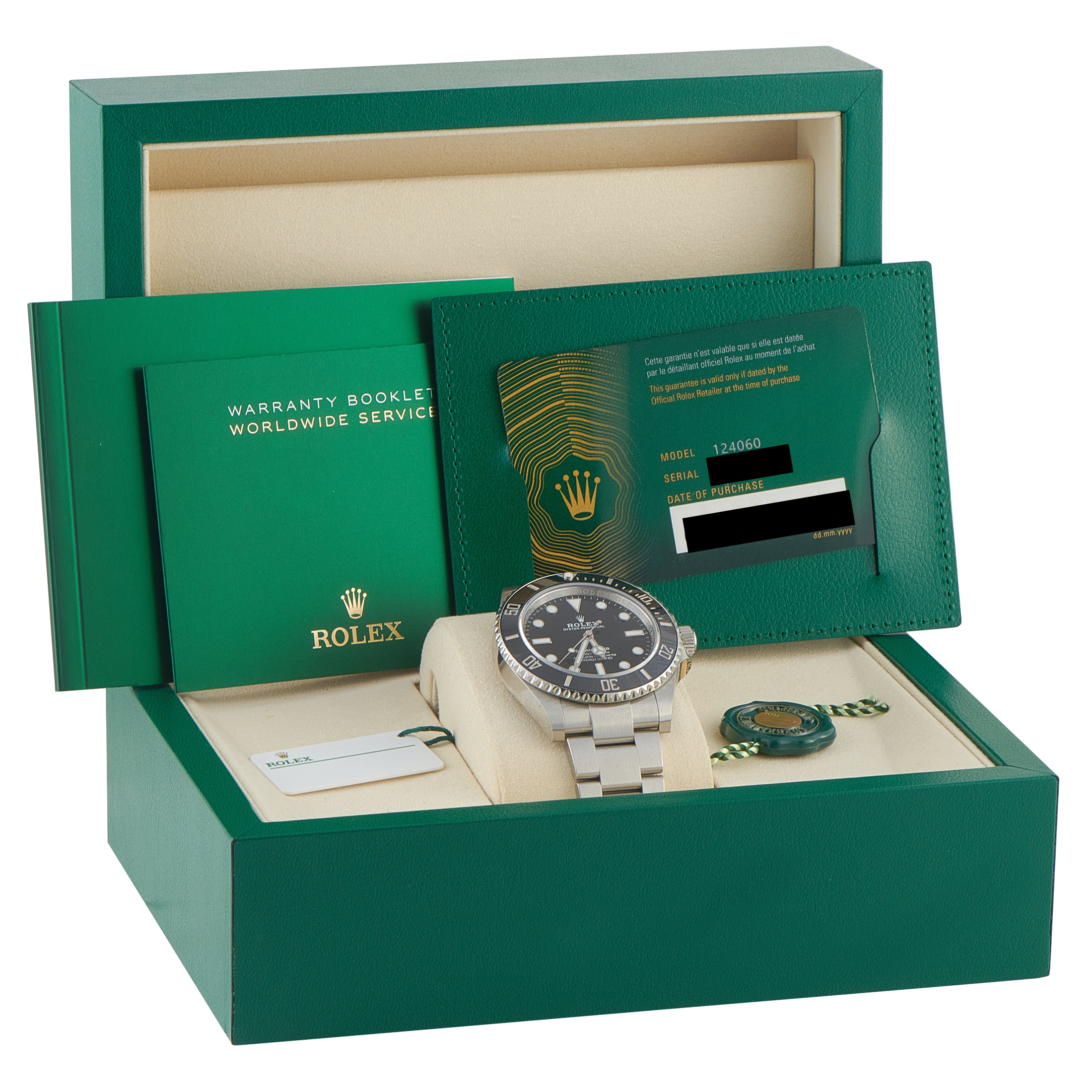Rolex Submariner No-Date Black Dial Steel Watch 124060 - Image 5