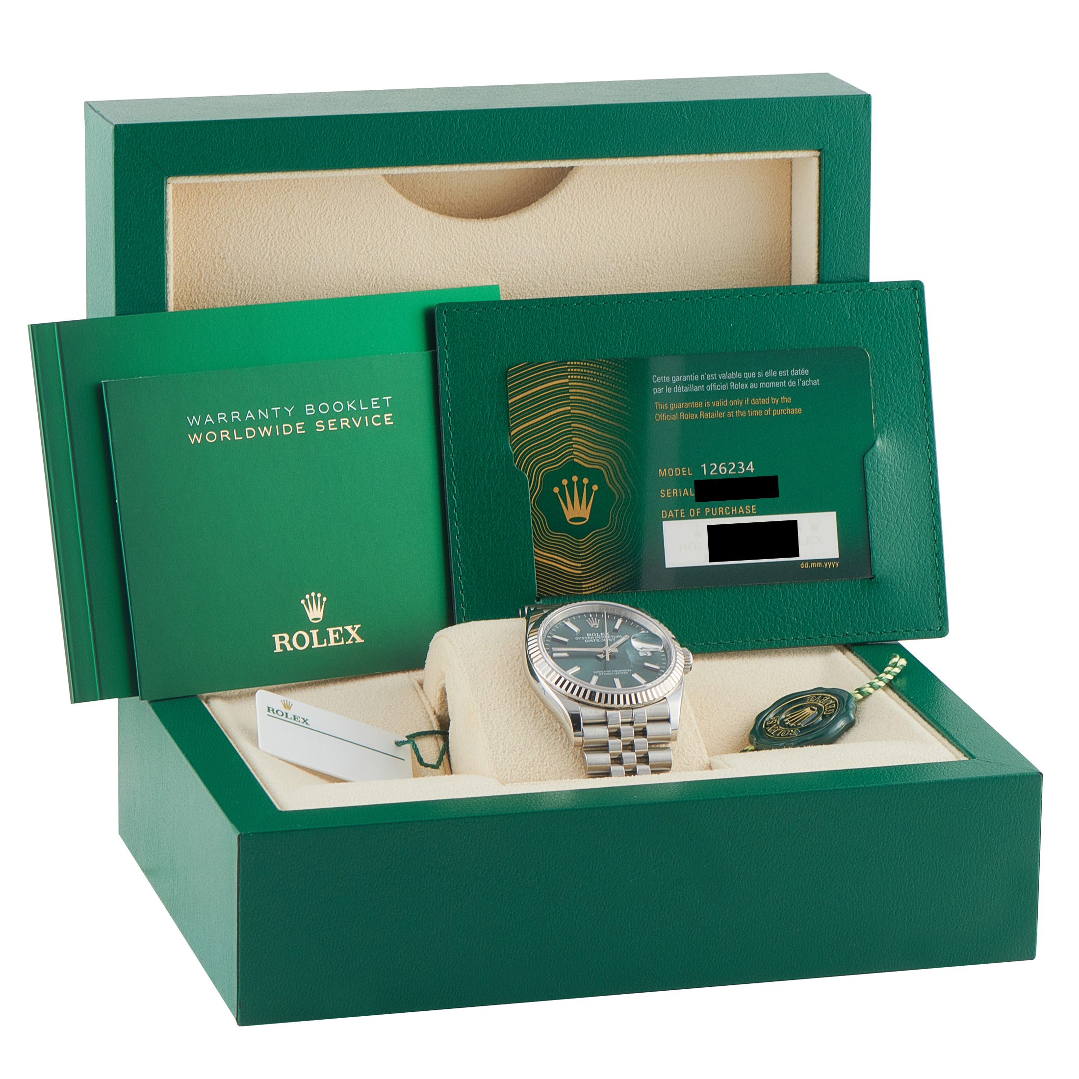 Rolex Datejust 36 Mint Green Dial Steel Jubilee Watch 126324 - Image 5