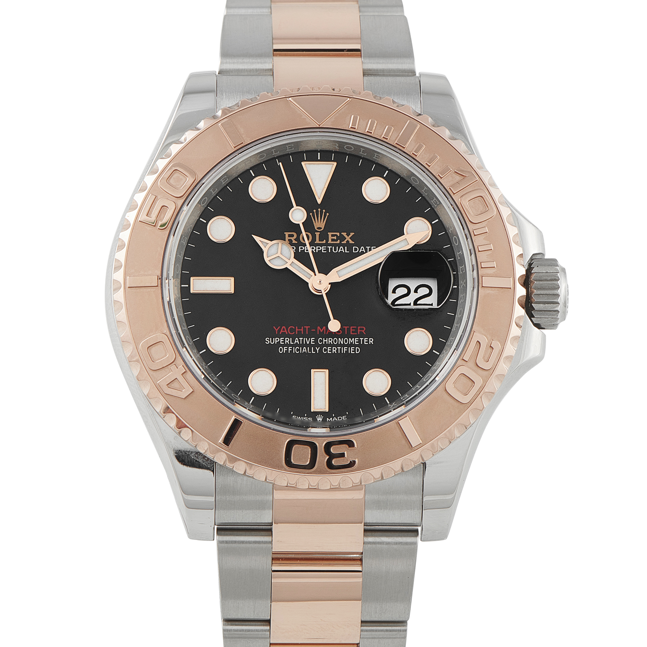 Rolex Yacht-Master 40 Black Dial Everose Rolesor Watch 126621