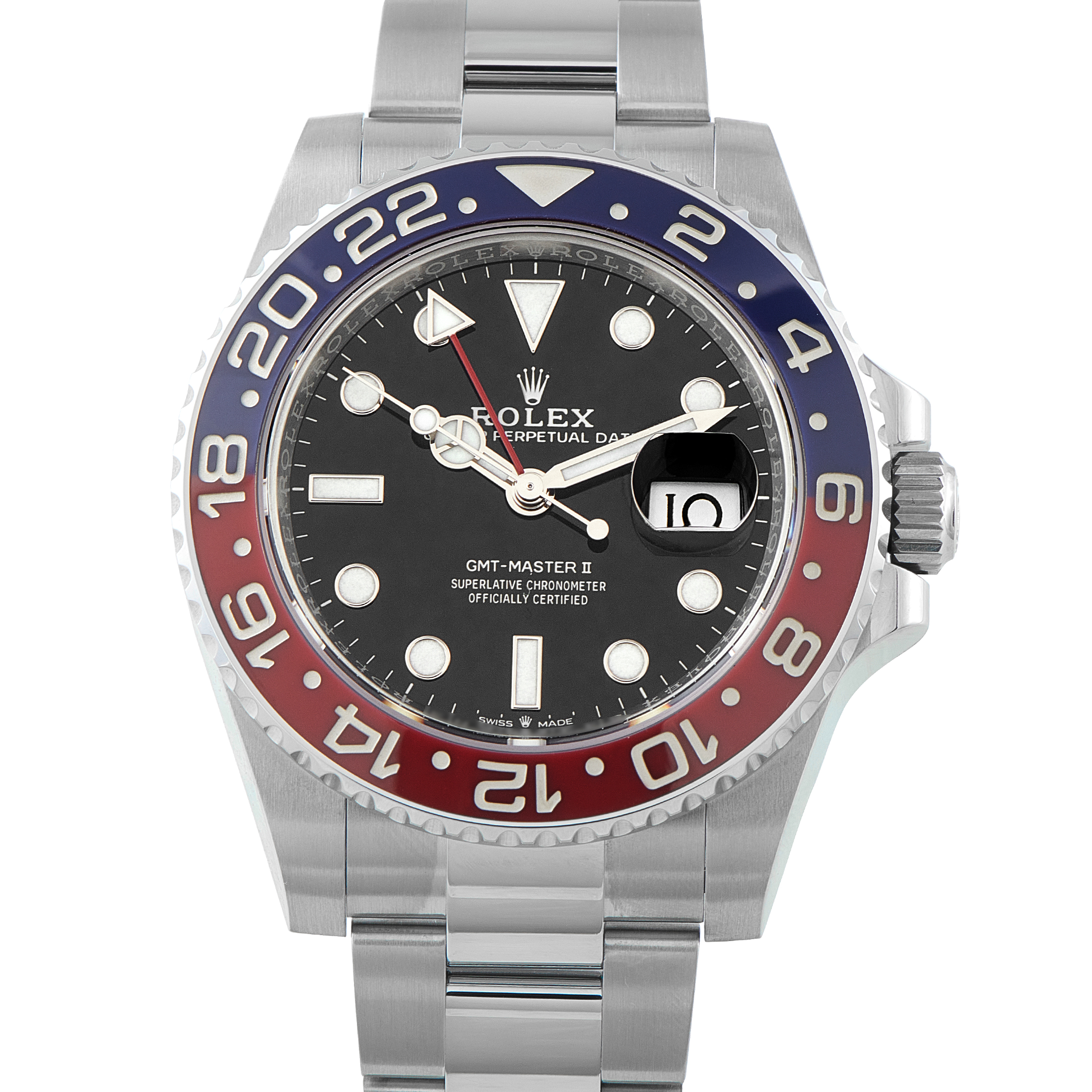 Rolex GMT-Master II Pepsi Steel Oyster Watch 126710BLRO