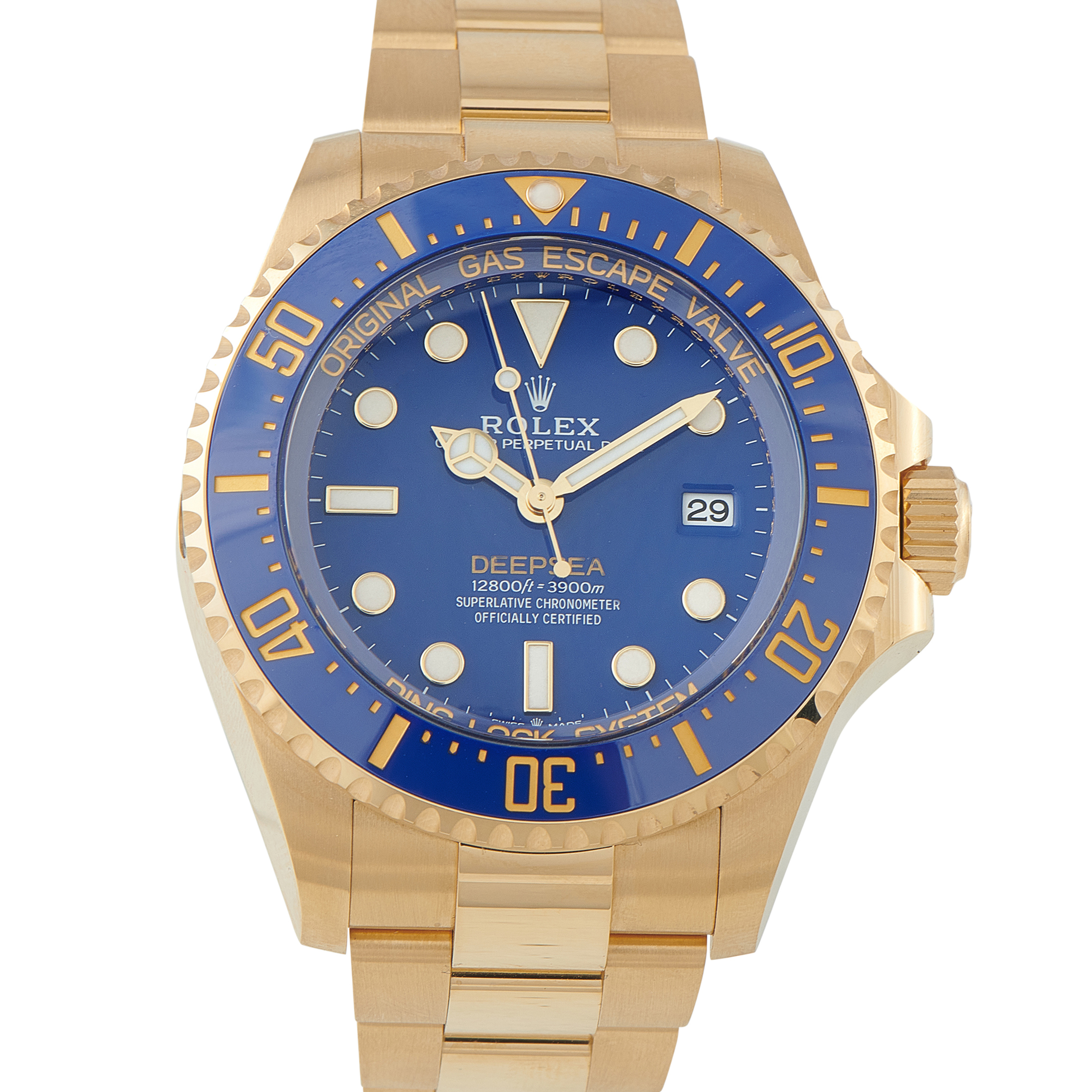 Rolex Deepsea Blue Dial 18K Yellow Gold 136668Lb