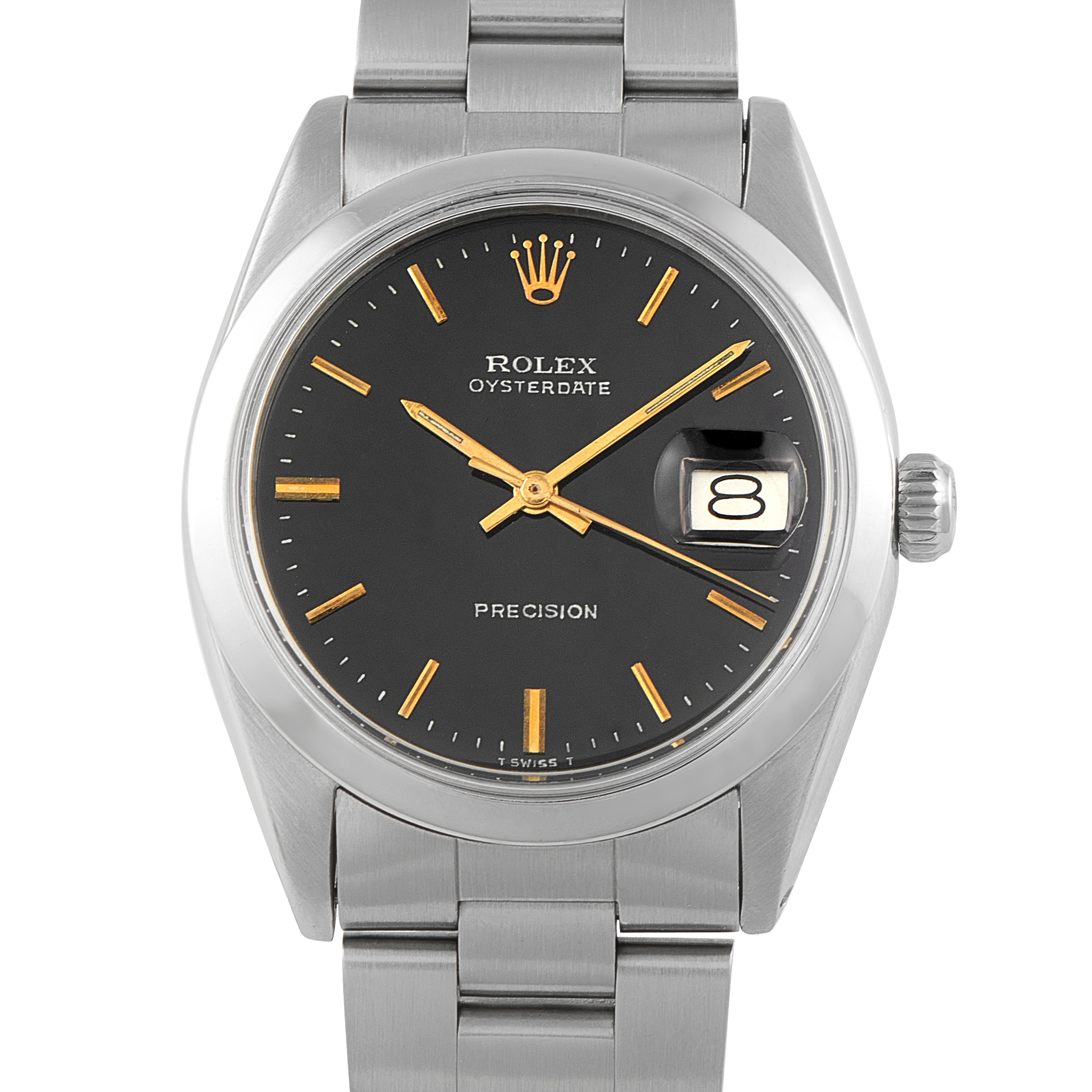 Rolex Oysterdate Precision Steel Watch 6694 - 34 mm - Black - 1984 -