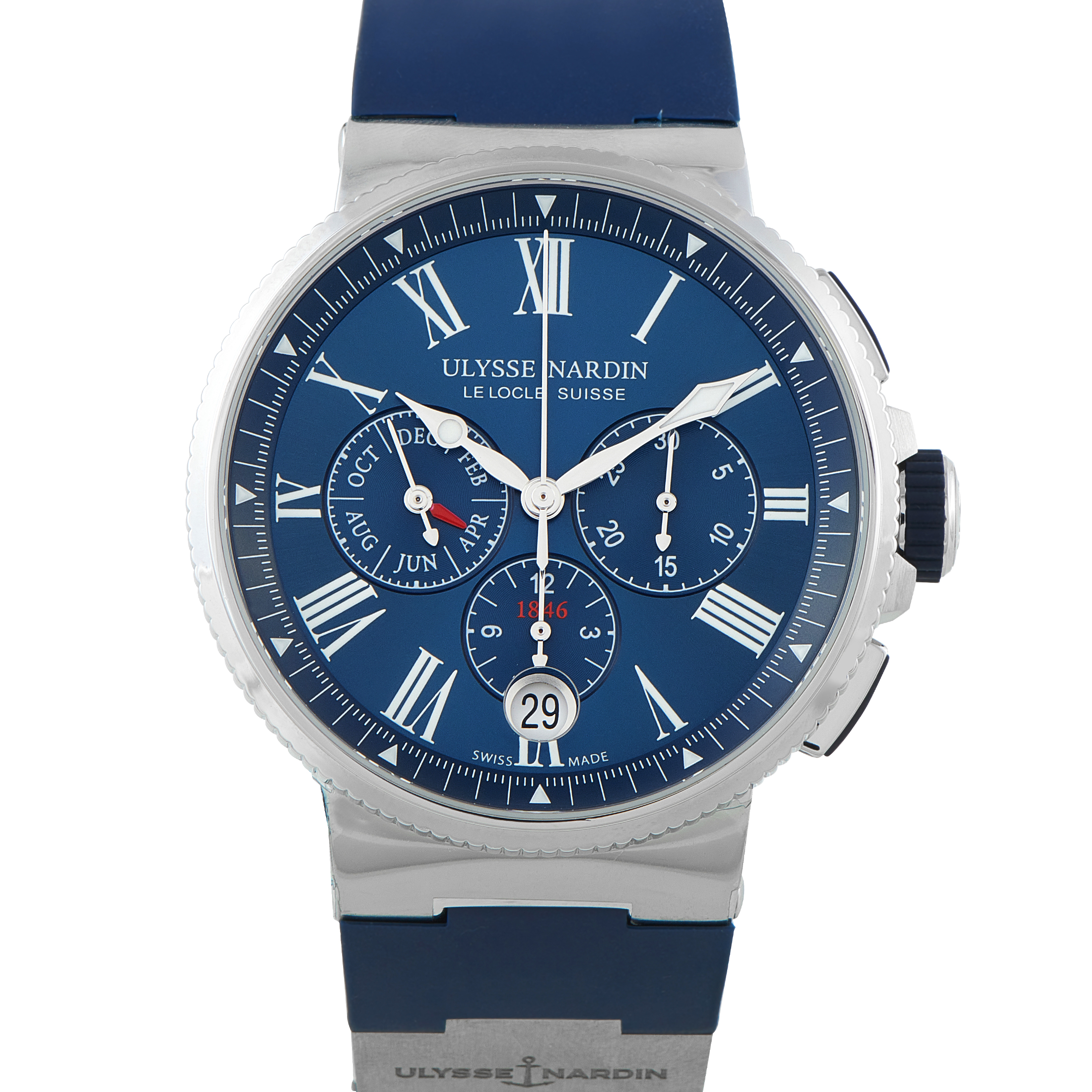 Ulysse Nardin Marine Chronograph Steel Watch 1533-150-3/43
