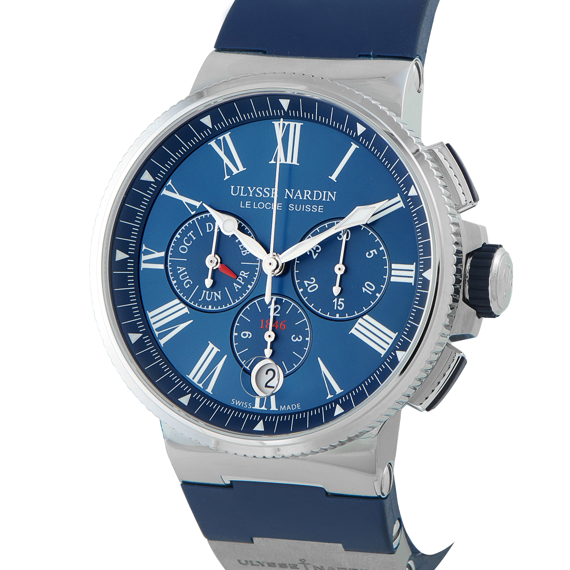 Ulysse Nardin Marine Chronograph Steel Watch 1533-150-3/43 - Image 2