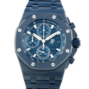 Pre-owned Audemars Piguet Royal Oak Offshore blue ceramic 42mm blue dial, ref. 26238CD