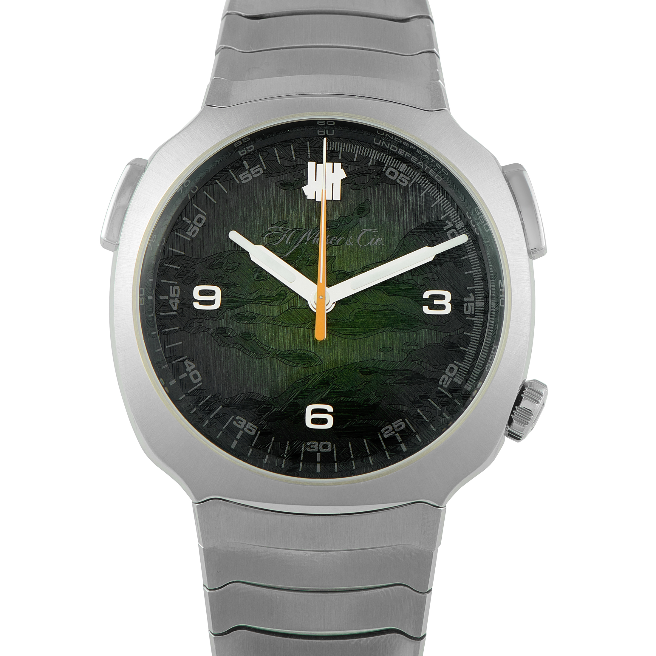 H. Moser & Cie Streamliner Chronograph Undefeated Green Camo Dial Steel Watch 6902-1205