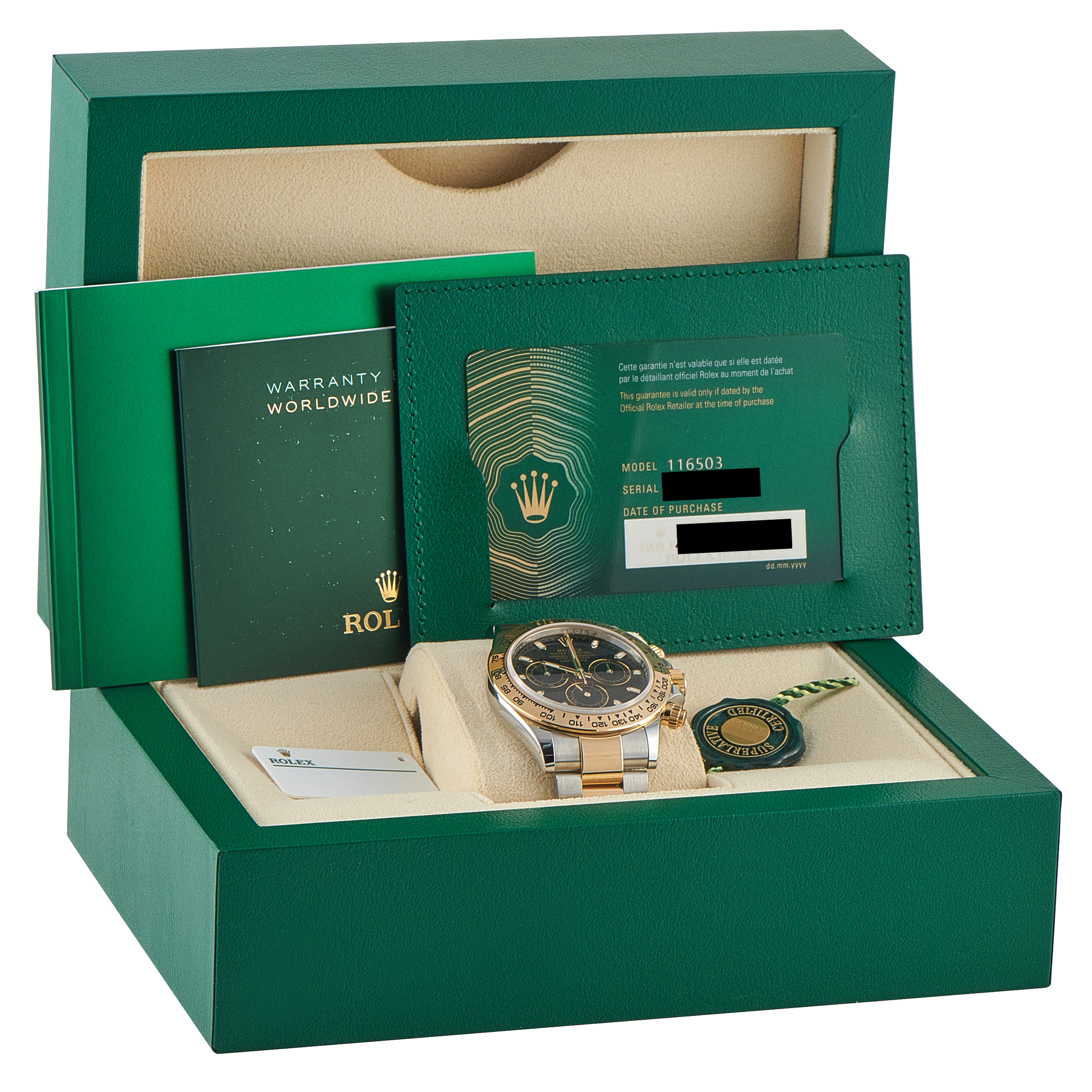 Rolex Daytona Black Dial Two-Tone Watch 116503 - Image 5